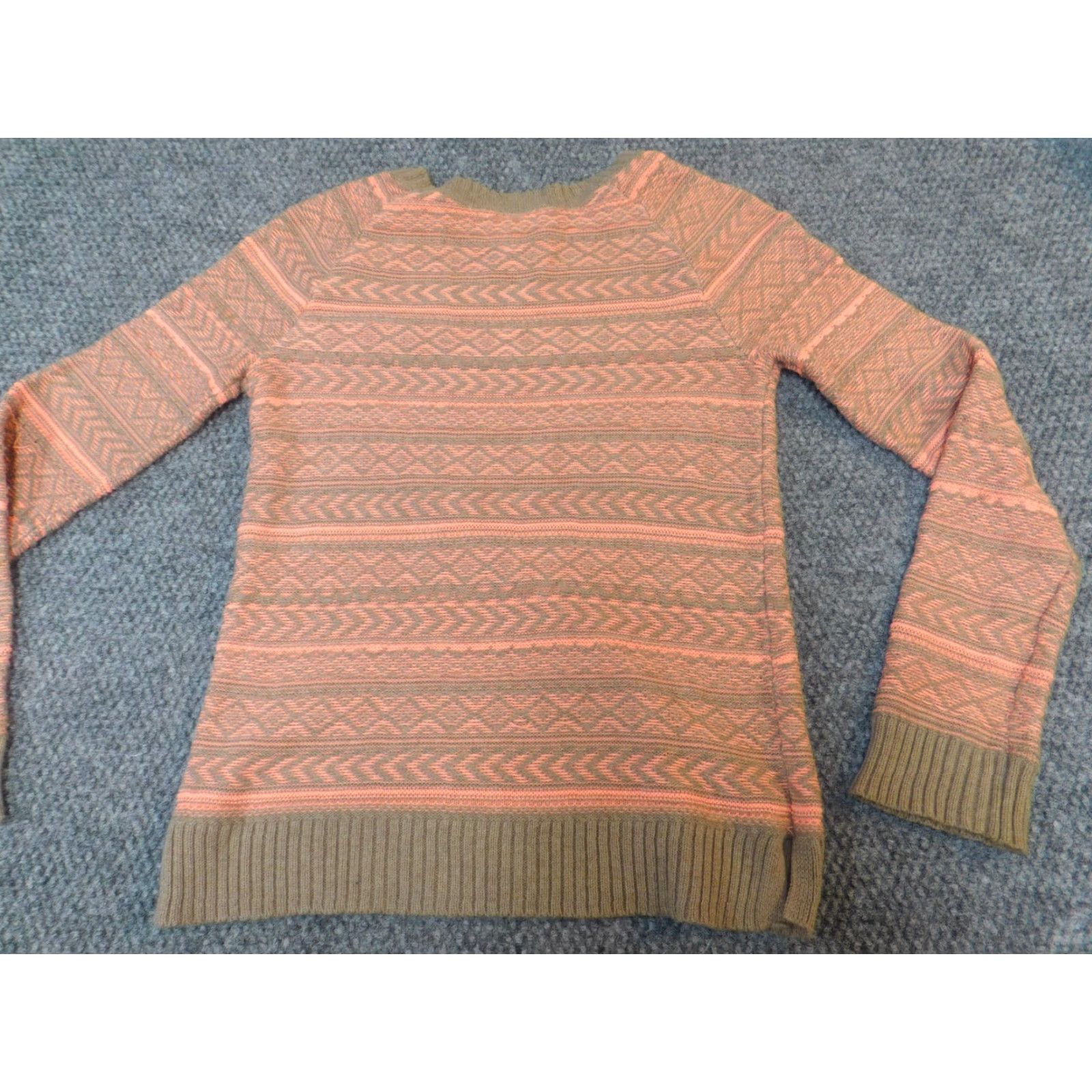 Old Navy Old Navy Sweater L Blue Multicolor Cable-Knit Crew Neck Pullover Size L / US 10 / IT 46 - 6 Thumbnail