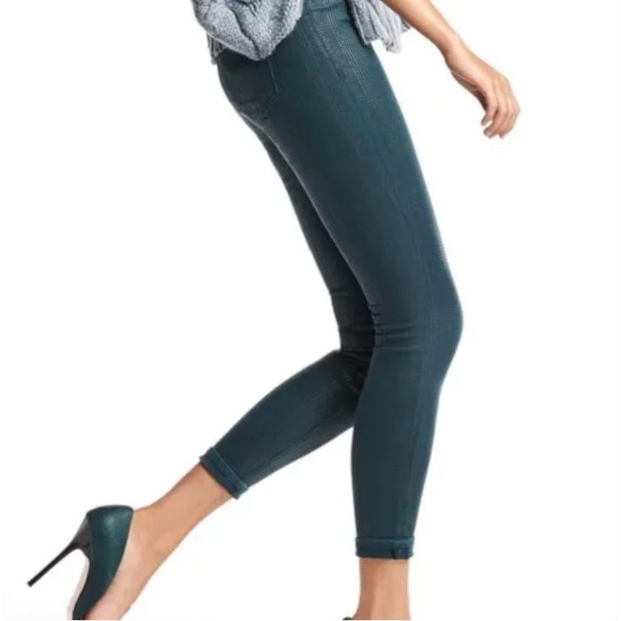 Hudson Hudson Midrise Dark Teal Nico Super Skinny Jean i26 Size 26" / US 2 / IT 38 - 1 Thumbnail