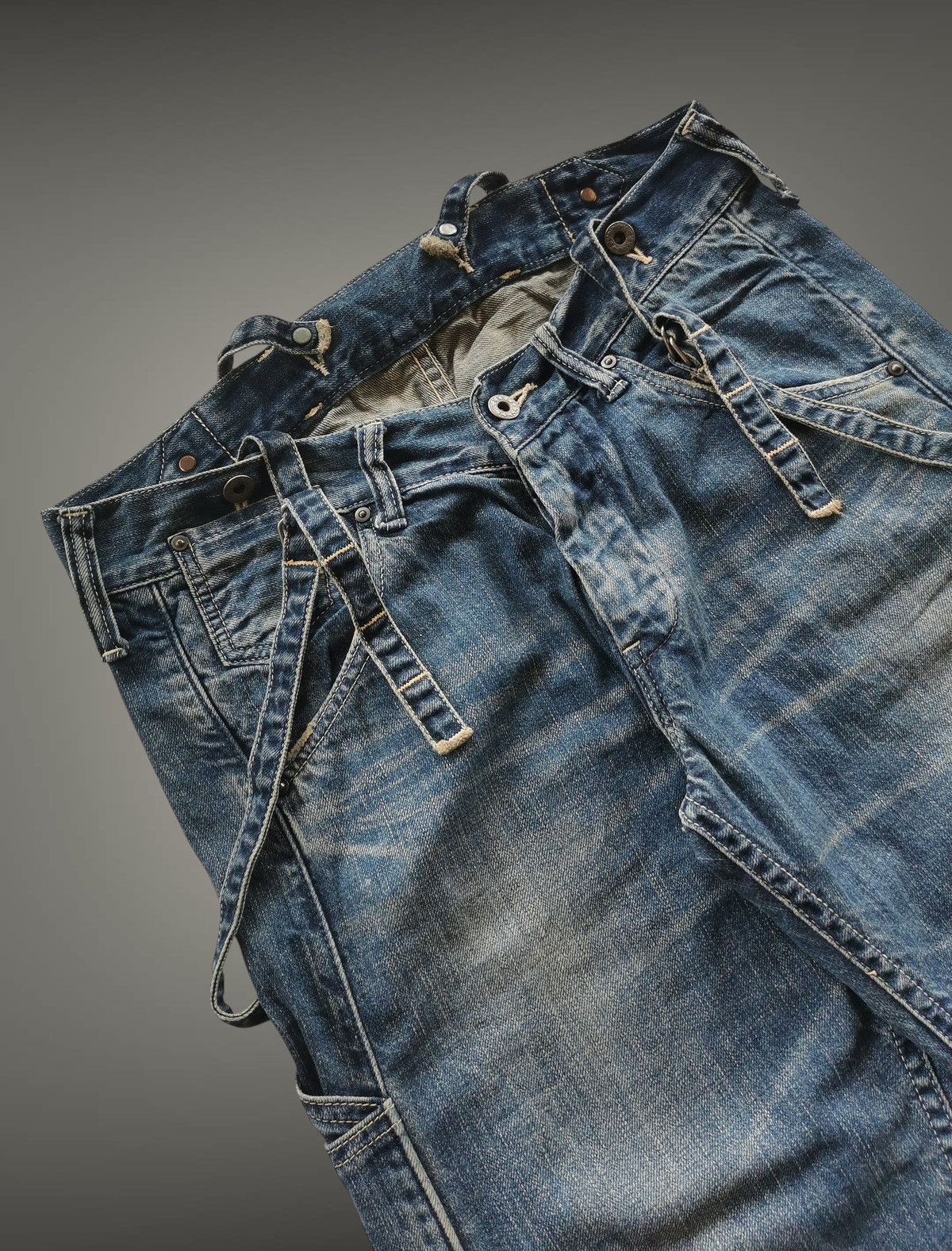 Johnbull Johnbull Workwear Suspender Selvedge Denim Jeans Japan Size US 31 - 7 Thumbnail