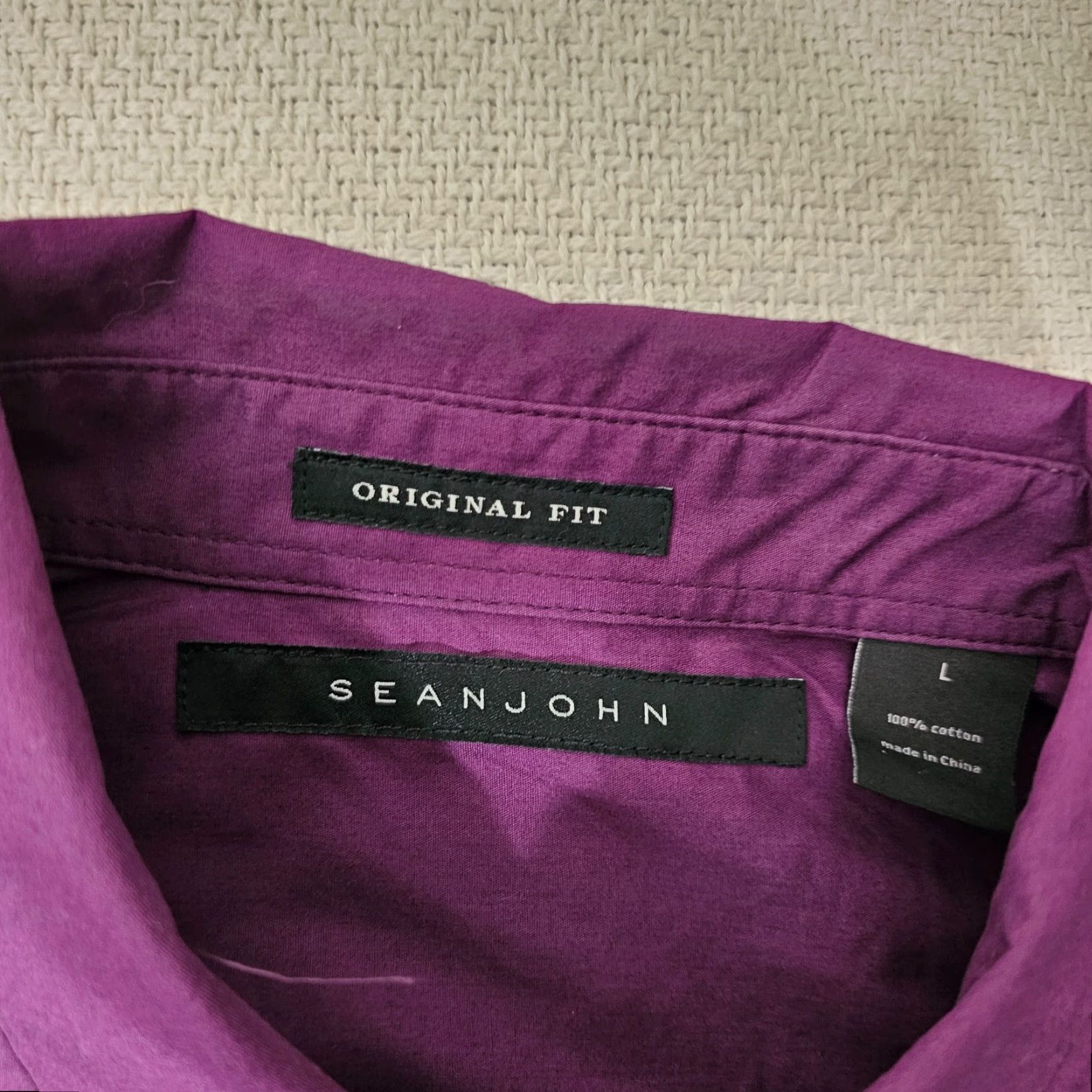 Sean John Sean John Shirt Mens Size L Button-Up Long Sleeve Pocket Purple Confident Fit Regular Size US L / EU 52-54 / 3 - 2 Thumbnail