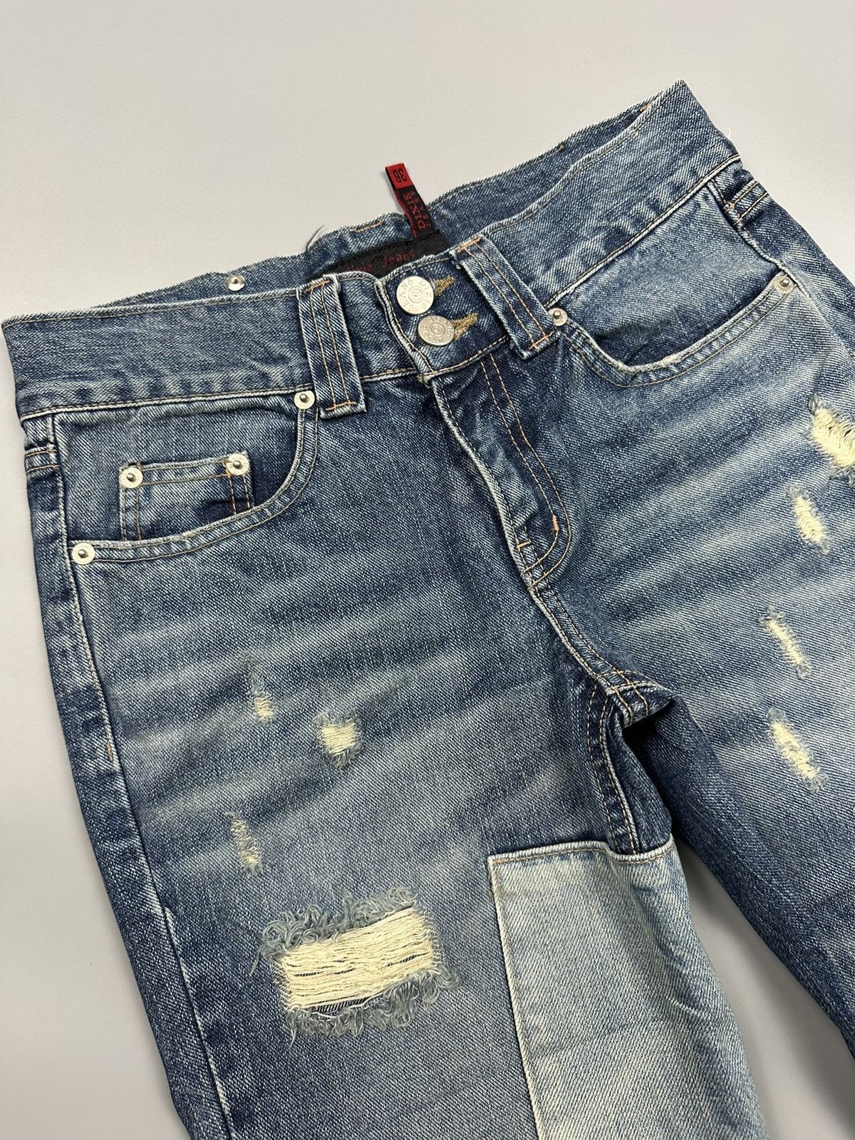 If Six Was Nine Distressed Dixie Asakura Co Ltd Flared Jeans Size US 28 / EU 44 - 7 Thumbnail