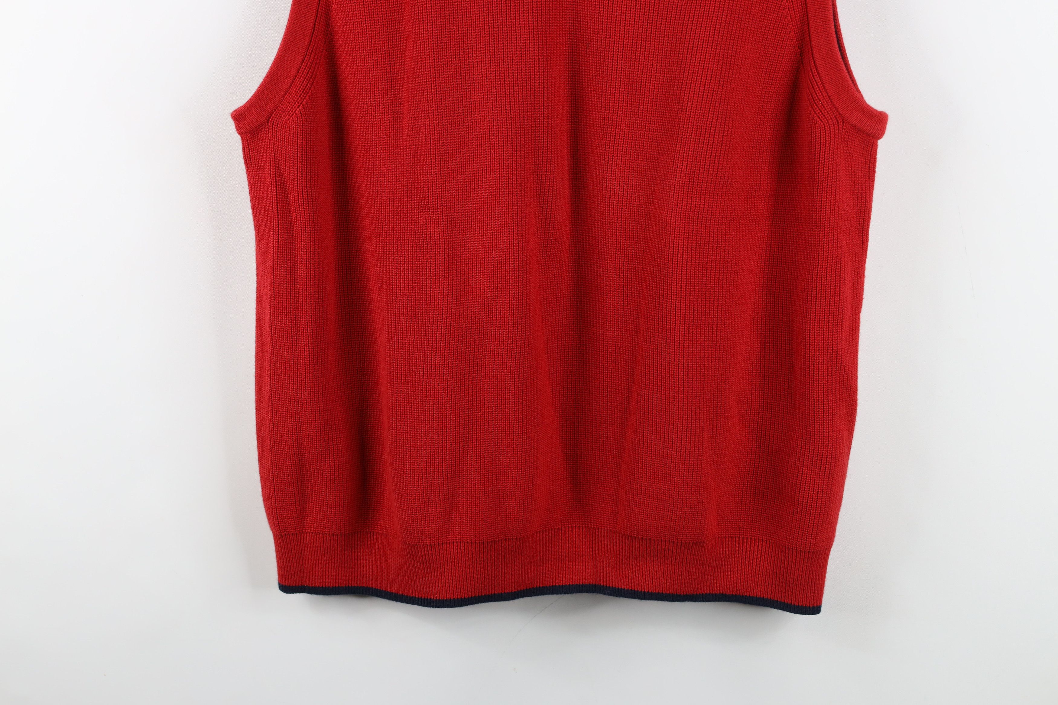 Tommy Hilfiger Vintage 90s Tommy Hilfiger Ribbed Knit V-Neck Sweater Vest Size US XL / EU 56 / 4 - 3 Thumbnail
