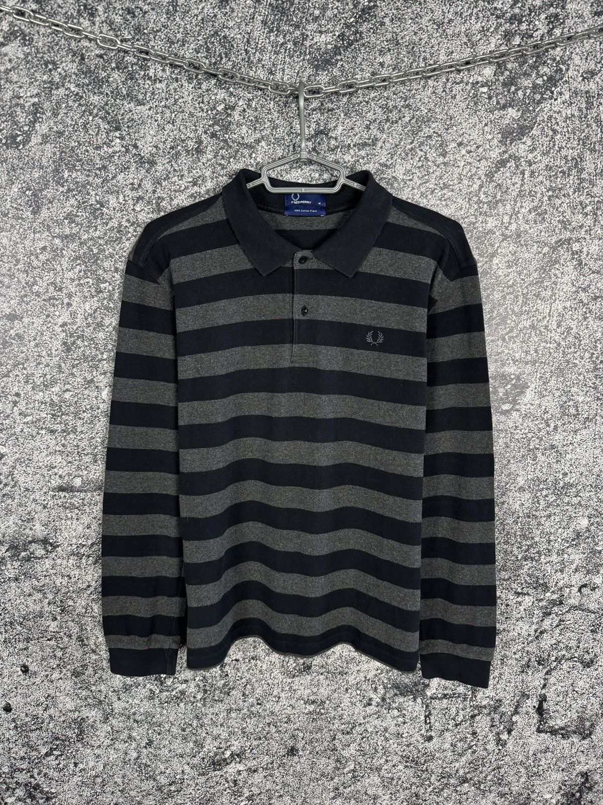Fred Perry Fred Perry Long Sleeve Striped Polo Shirt Vintage Size M Size US M / EU 48-50 / 2 - 1 Thumbnail