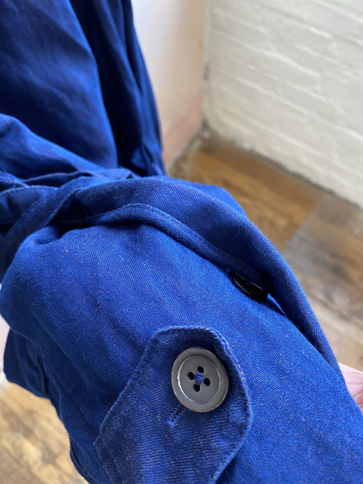 Ann Demeulemeester KIMONO DEEP INDIGO BLUE / UMBER CARDIGAN SWEATER Size US L / EU 52-54 / 3 - 8 Thumbnail