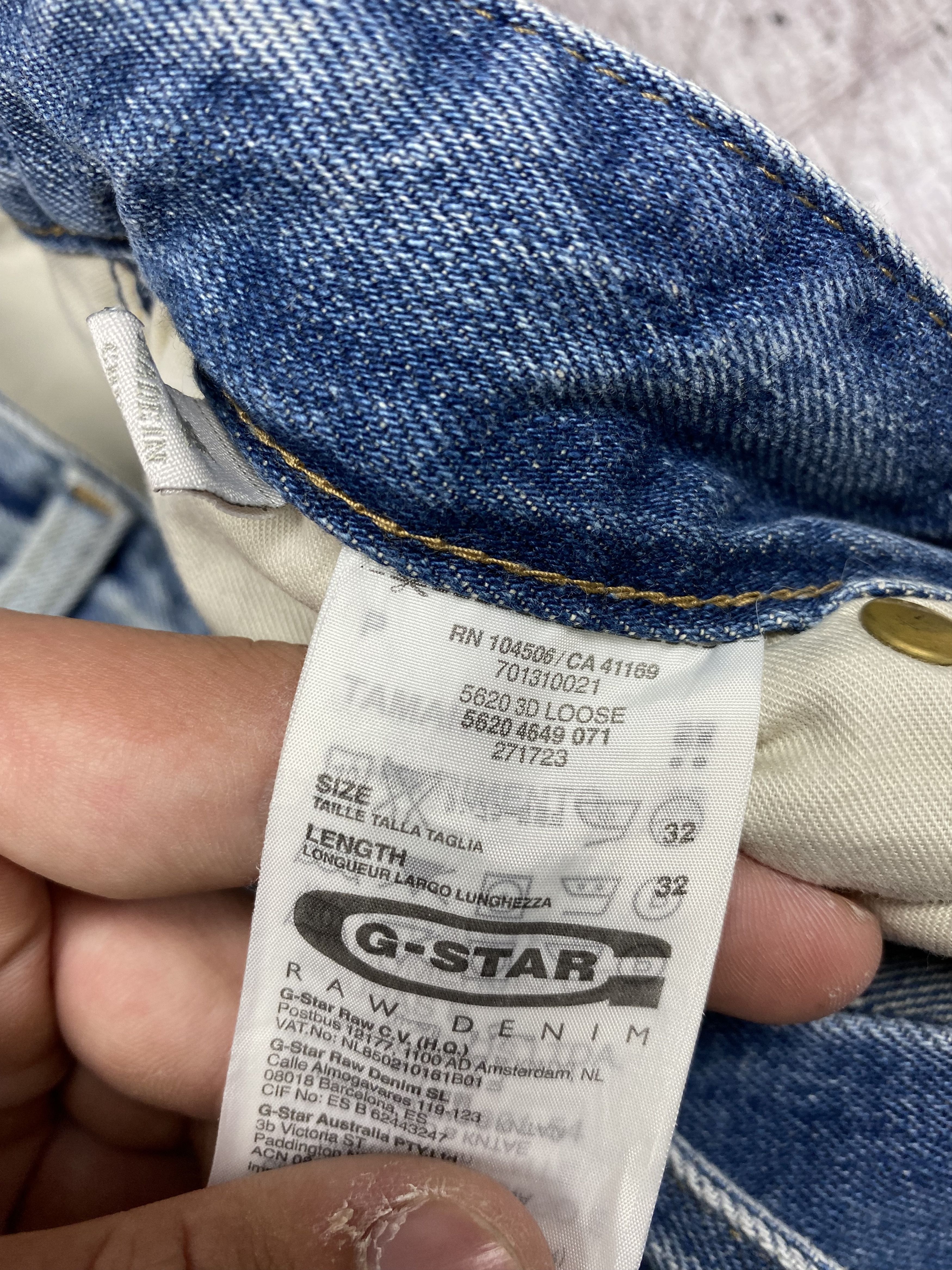 G-Star G Star Raw Vintage Mens Denim Pants Double Knee Jeans Size US 32 / EU 48 - 4 Thumbnail