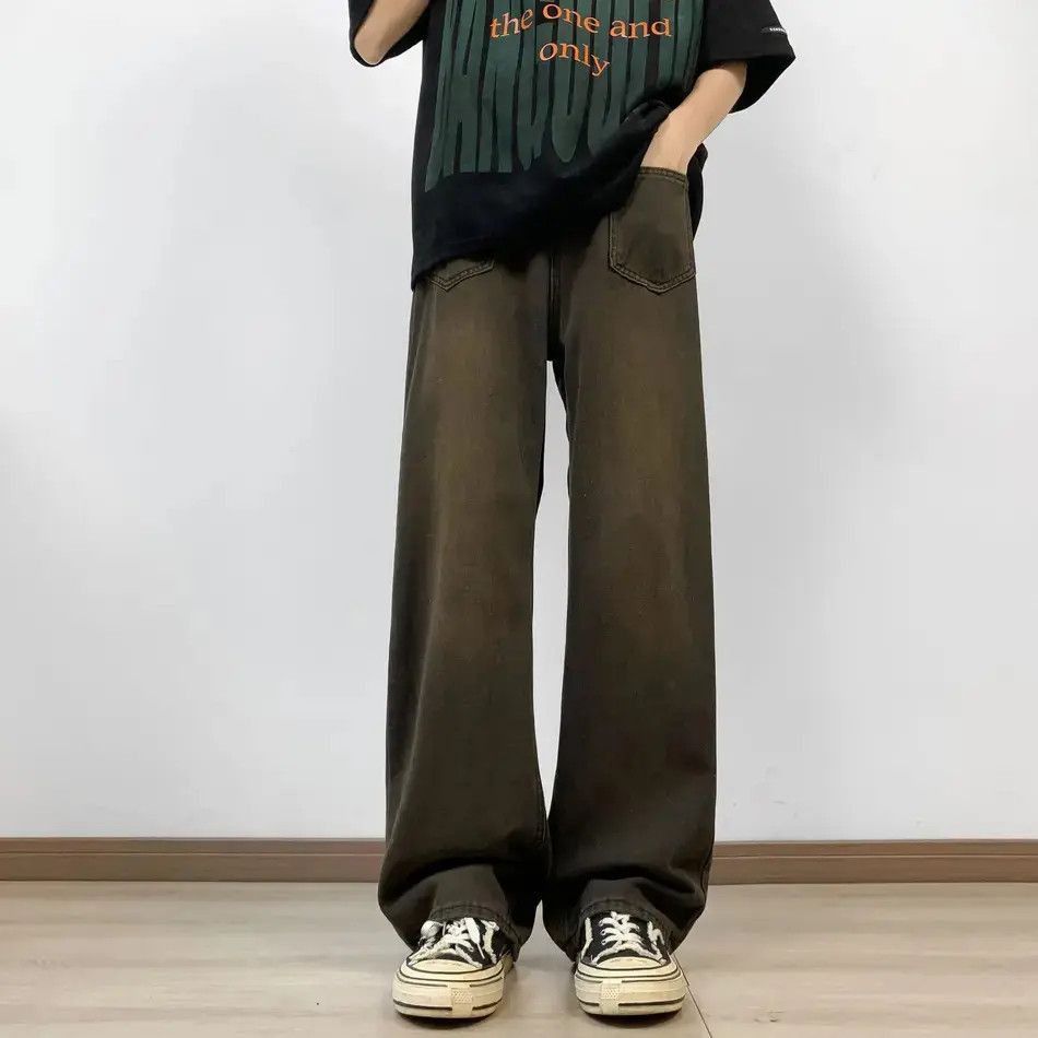 Japanese Brand Retro hip-hop loose tie dye straight leg jeans Size US 32 / EU 48 - 4 Thumbnail