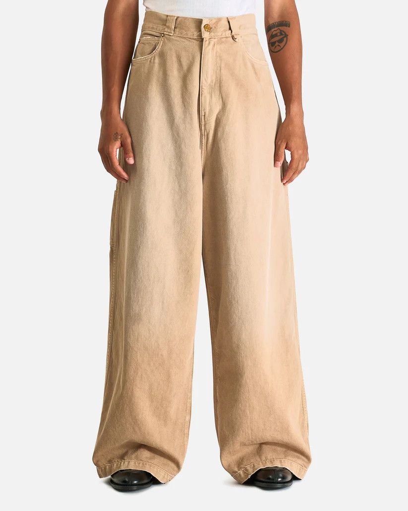 Willy Chavarria o1s1v1r1oon0825 Xl Carpenter Jean in Light Beige/Travertine Size US 36 / EU 52 - 2 Thumbnail