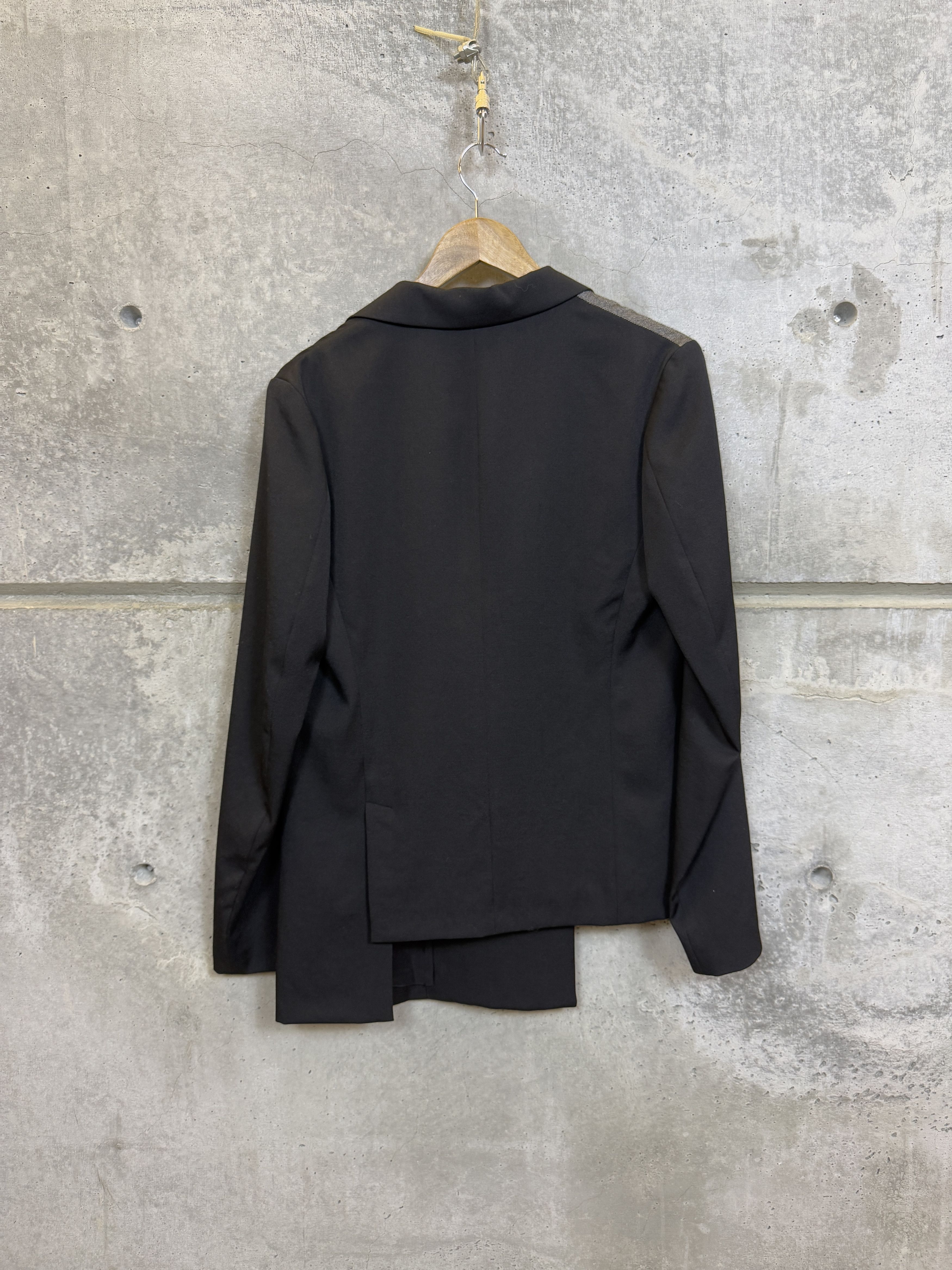 Yohji Yamamoto $1165 NWT Yohji Yamamoto Y's Gabardine Asymmetric Jacket Size US M / EU 48-50 / 2 - 15 Thumbnail