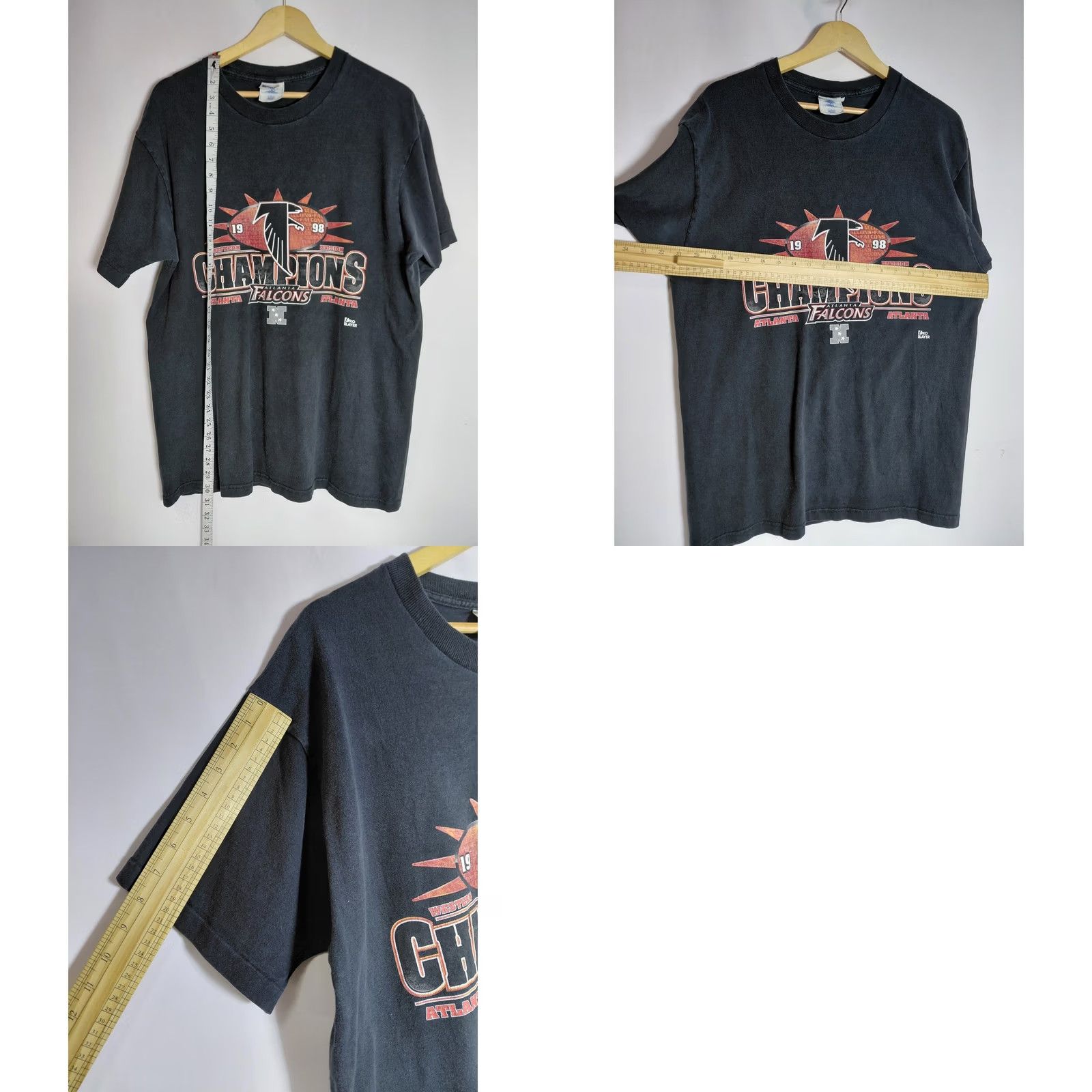 Pro Player Vintage Pro Player 1998 Champions Falcons Shirt Black Graphic Print L Size US L / EU 52-54 / 3 - 8 Thumbnail