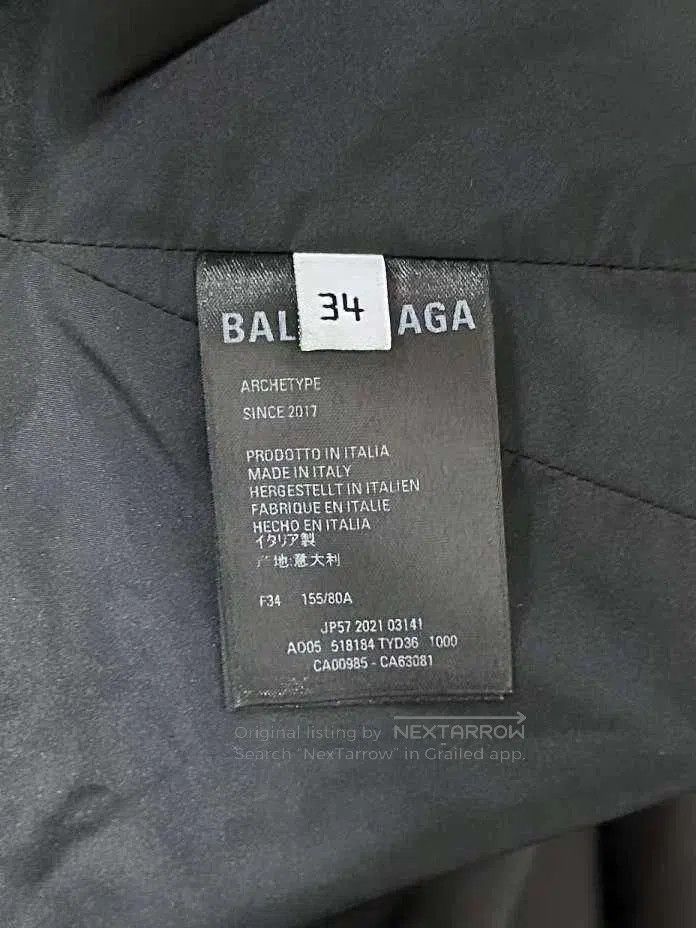 Balenciaga Balenciaga Black Back Logo Long Coat. Size US XS / EU 42 / 0 - 9 Thumbnail