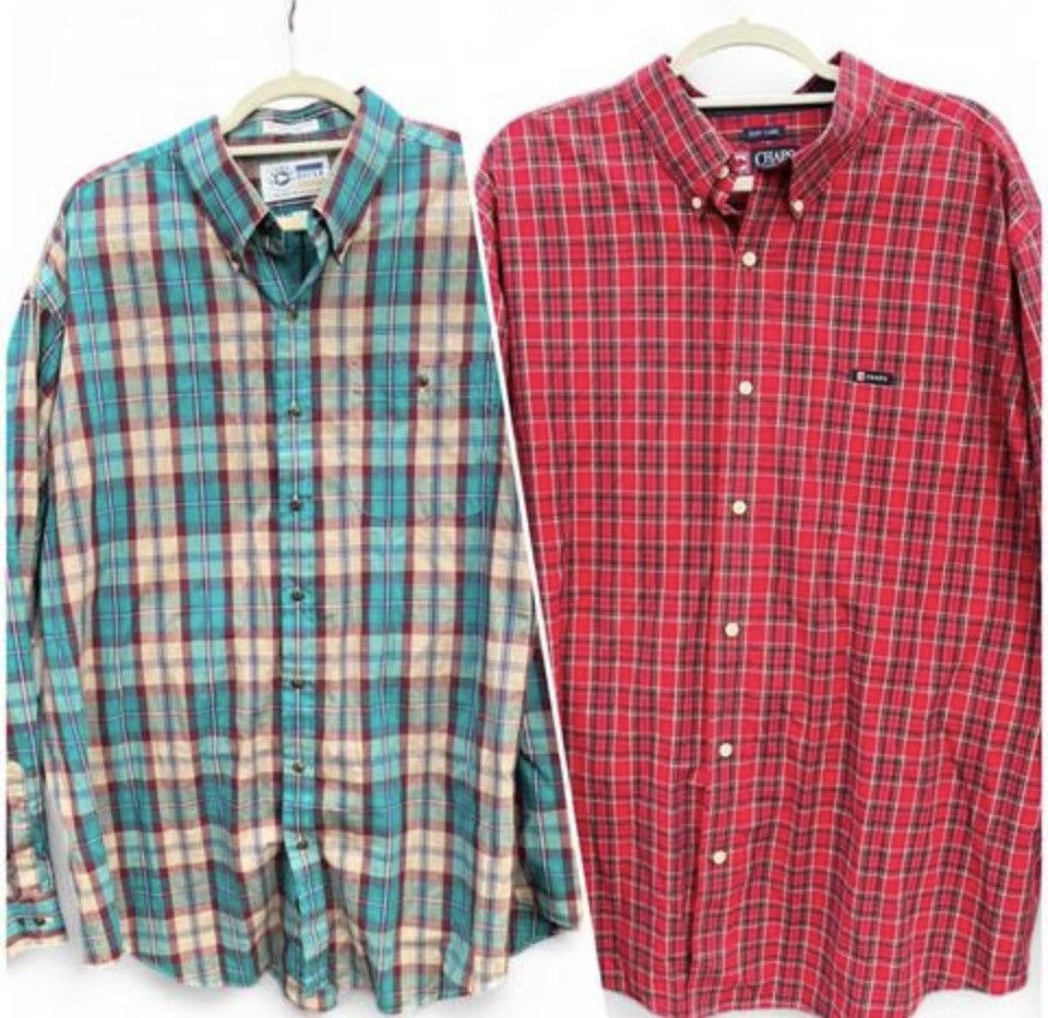 Chaps Y2K Chaps and Dover Lot Of 2 Plaid Button-Down Shirt XXL Size US XXL / EU 58 / 5 - 1 Thumbnail