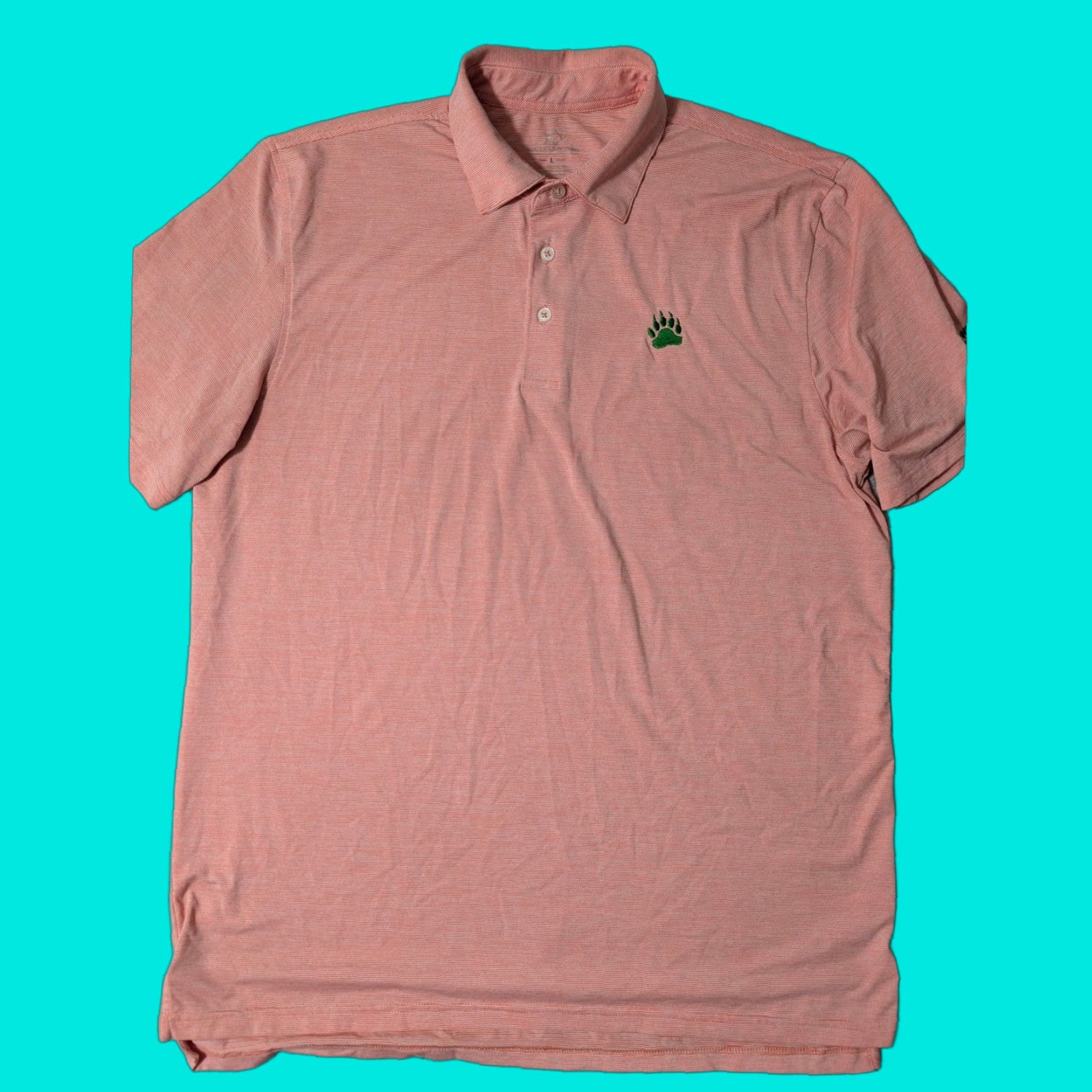 Southern Tide Southern Tide Polo Shirt Mens L Coral Stripe Golfweek Rater Cup Ireland Stretch Shirt Short Sleeve Embroidered Logo Orange Mens Size US L / EU 52-54 / 3 - 1 Thumbnail