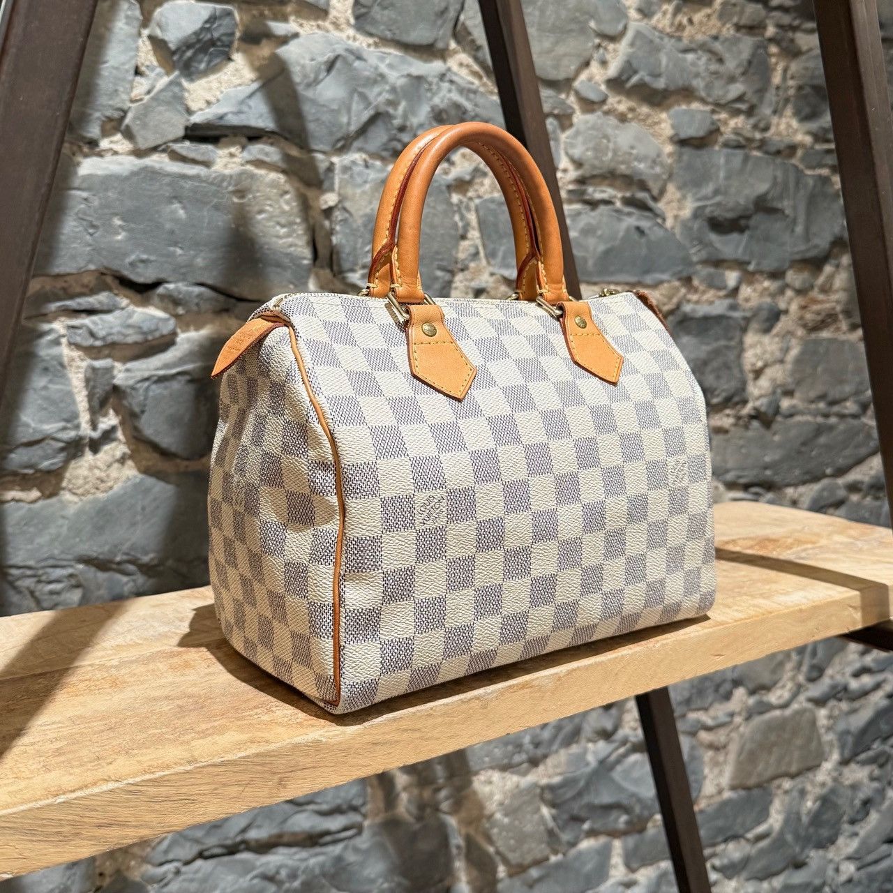 Louis Vuitton Louis Vuitton 2007 Damier Azur Speedy 25 Handbag Size ONE SIZE - 2 Thumbnail