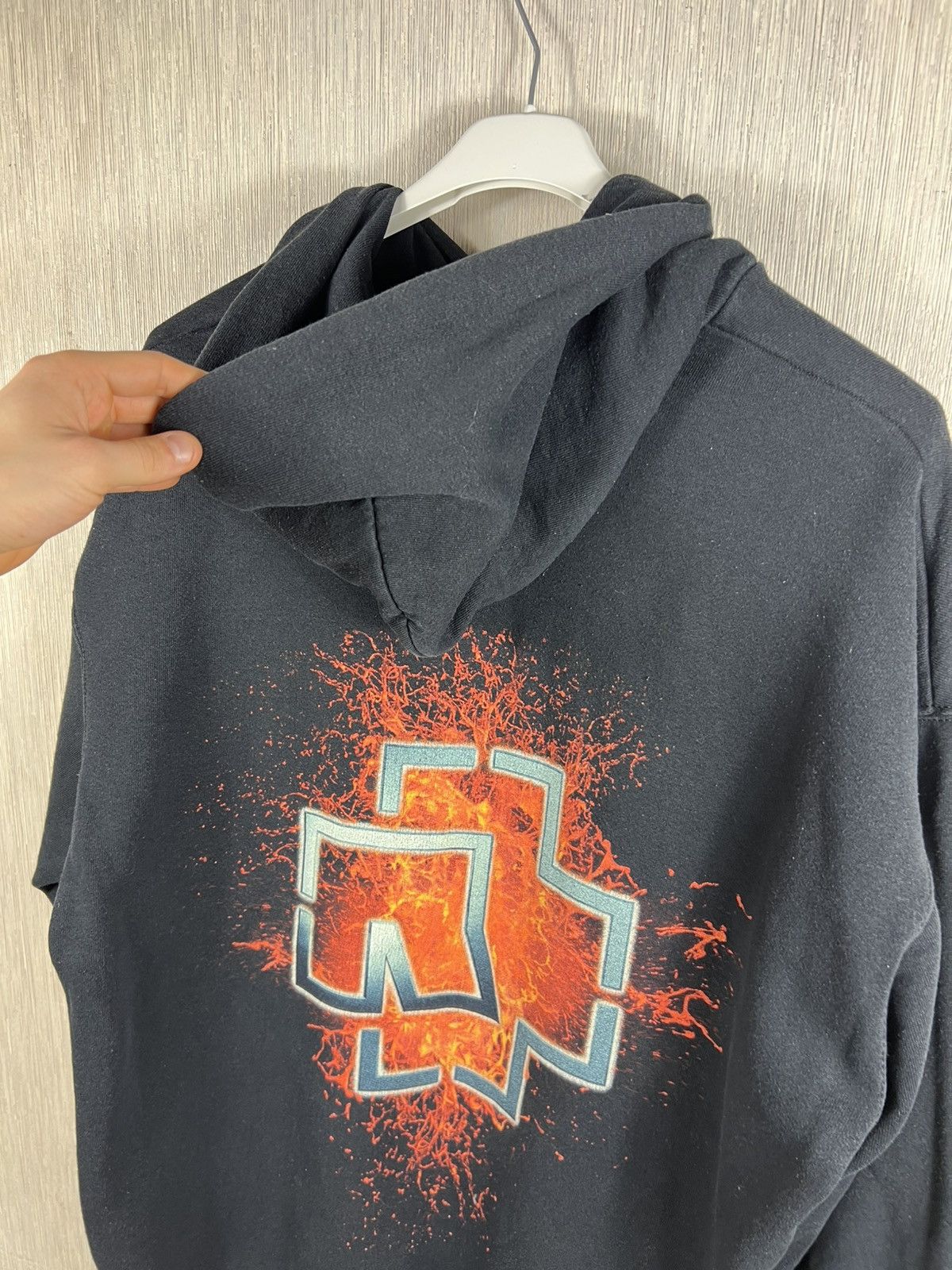 Balenciaga Vintage 90s Rammstein fire splash hoodie central logo retro Size US XXL / EU 58 / 5 - 21 Thumbnail