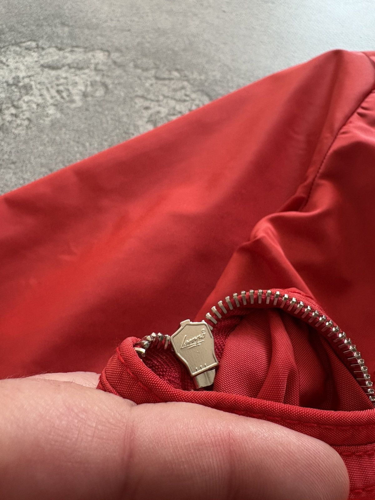 Moncler Moncler Red Nylon Varsity Bomber Jacket Snap Button Up sz 0 Size XS / US 0-2 / IT 36-38 - 10 Thumbnail
