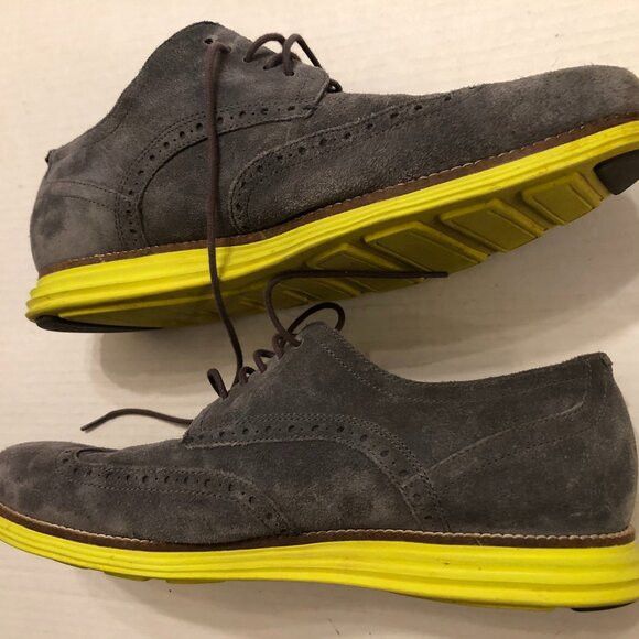 Cole Haan COLE HAAN MEN'S GRAY LEATHER CASUAL SHOES SIZE: 11W Size US 11 / EU 44 - 6 Thumbnail