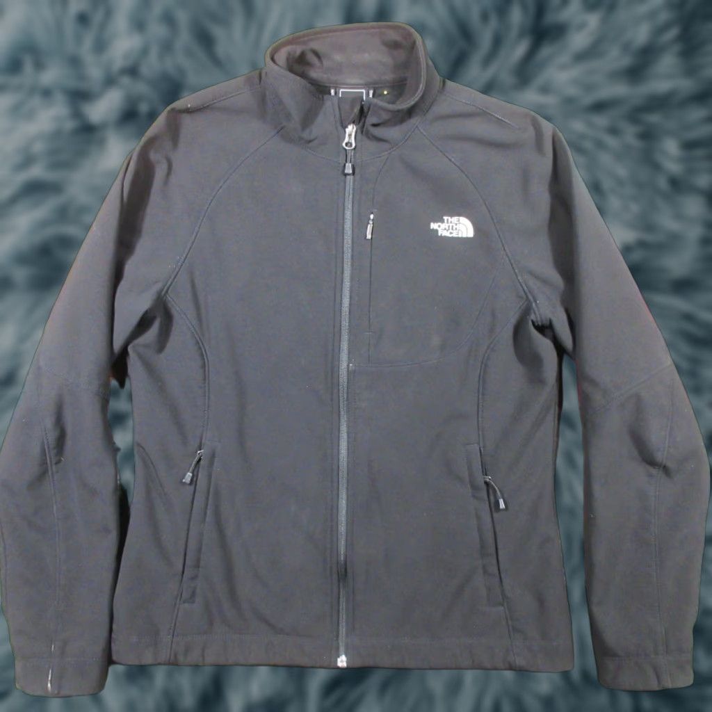 The North Face The North Face Jacket Women L Black Softshell Full Zip Pockets Water Resistant Wind-Resistant Logo Zipper Mid-Length Casual Fall Spring Winter Regular Size L / US 10 / IT 46 - 1 Thumbnail