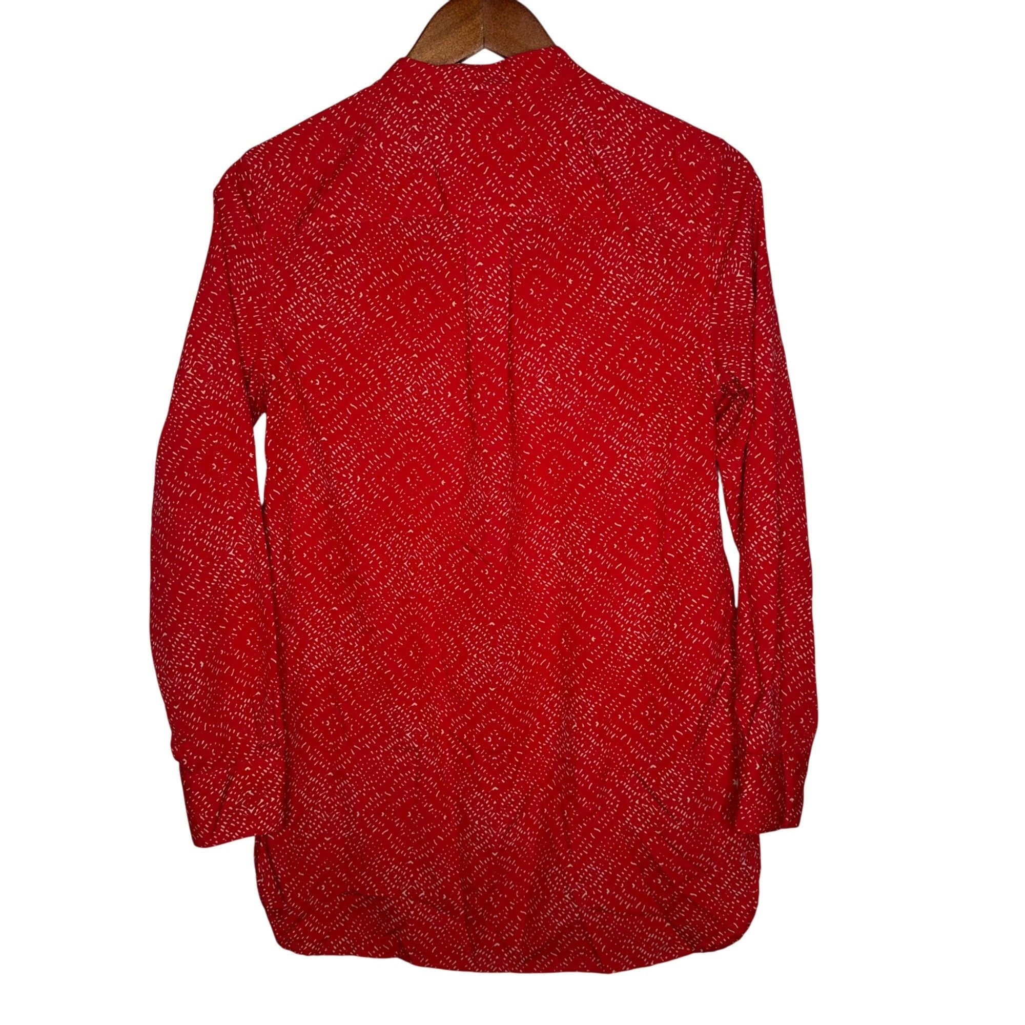 Lauren Ralph Lauren Lauren Ralph Lauren Red Speckled collarless pullover blouse Size S / US 4 / IT 40 - 2 Thumbnail