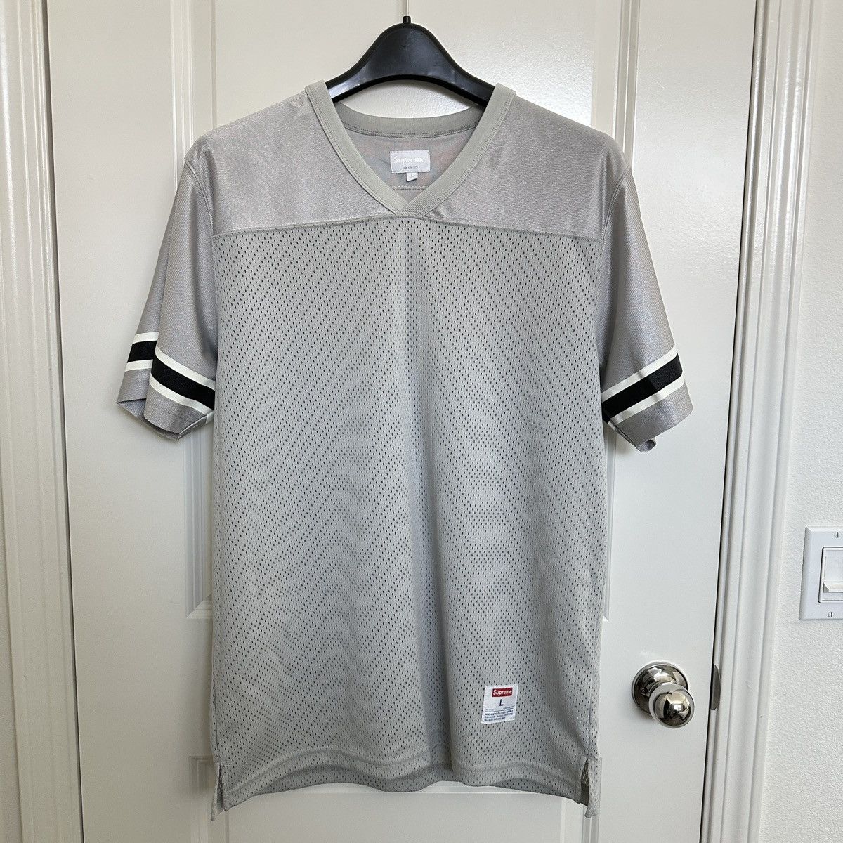 Supreme Supreme SS15 Blank Football Jersey - Silver Size US L / EU 52-54 / 3 - 2 Thumbnail