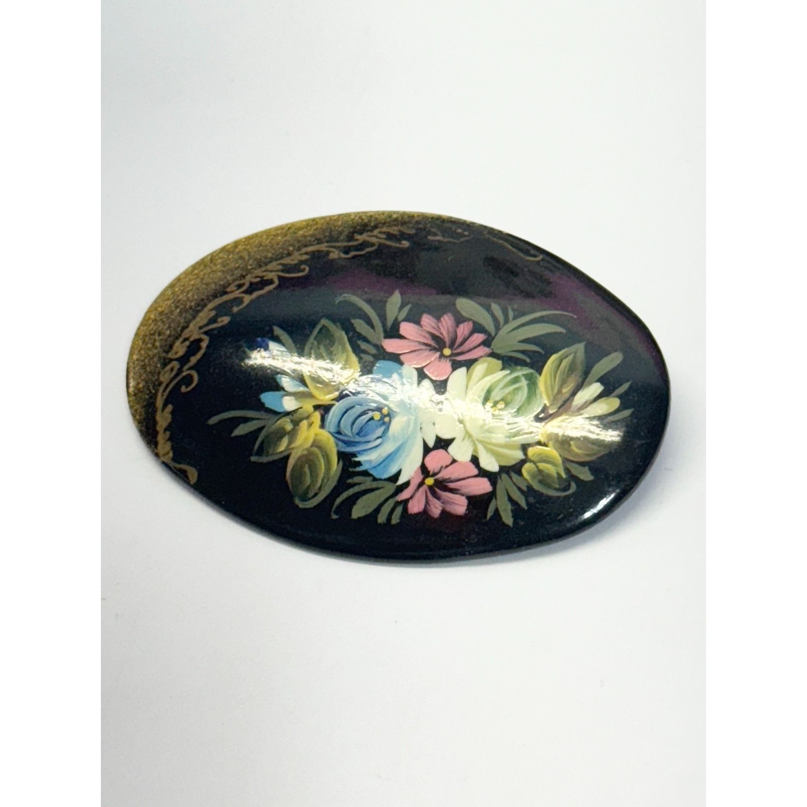 Vintage Vintage hand painted made in Russia brooch pin Size ONE SIZE - 2 Thumbnail