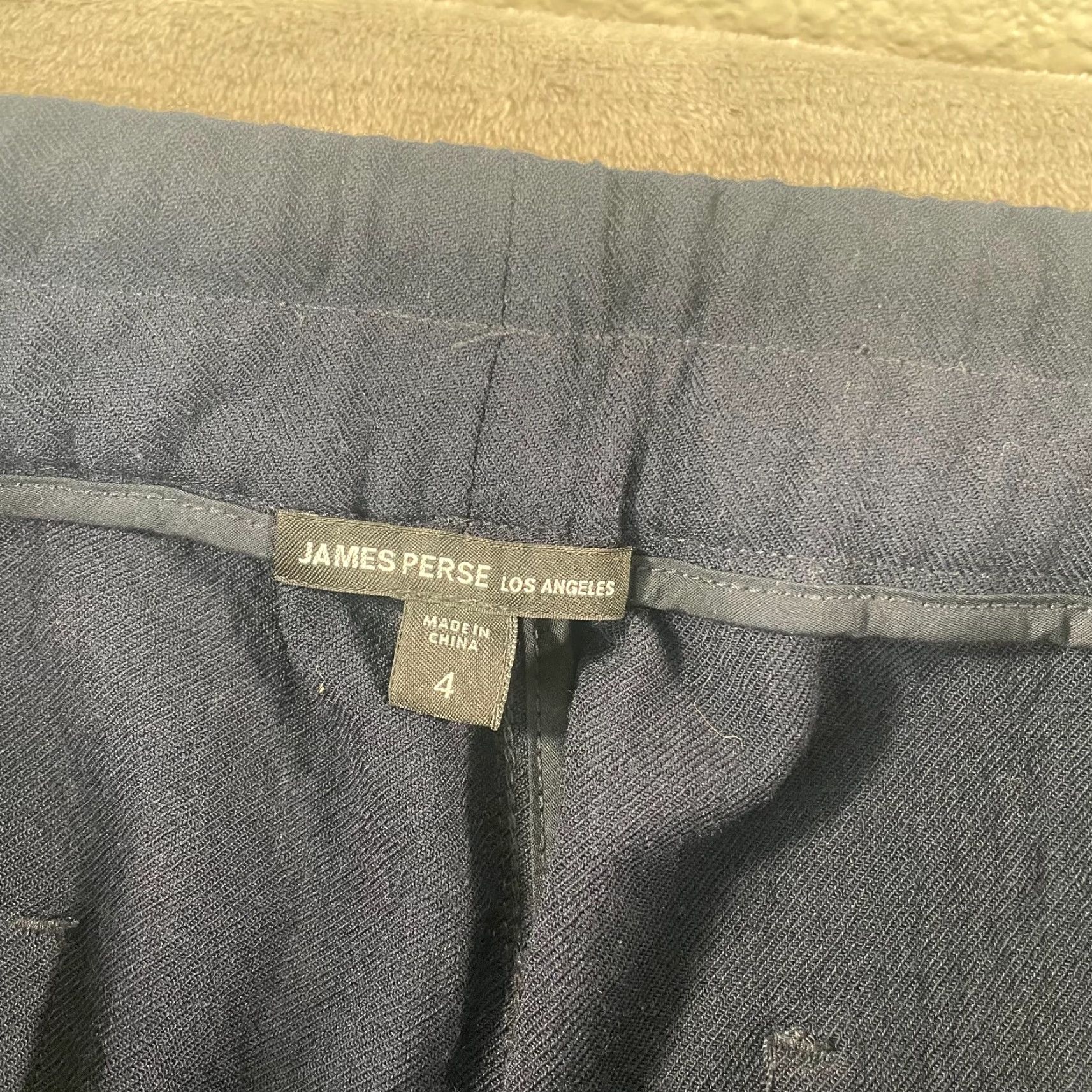 James Perse James Perse Jogger Pants Men XL 4 Navy Blue Wool Stretch Tapered Regular Casual Workwear Pockets Slash Pocket Front Flat Front Inseam 30 in Size US 36 / EU 52 - 2 Thumbnail