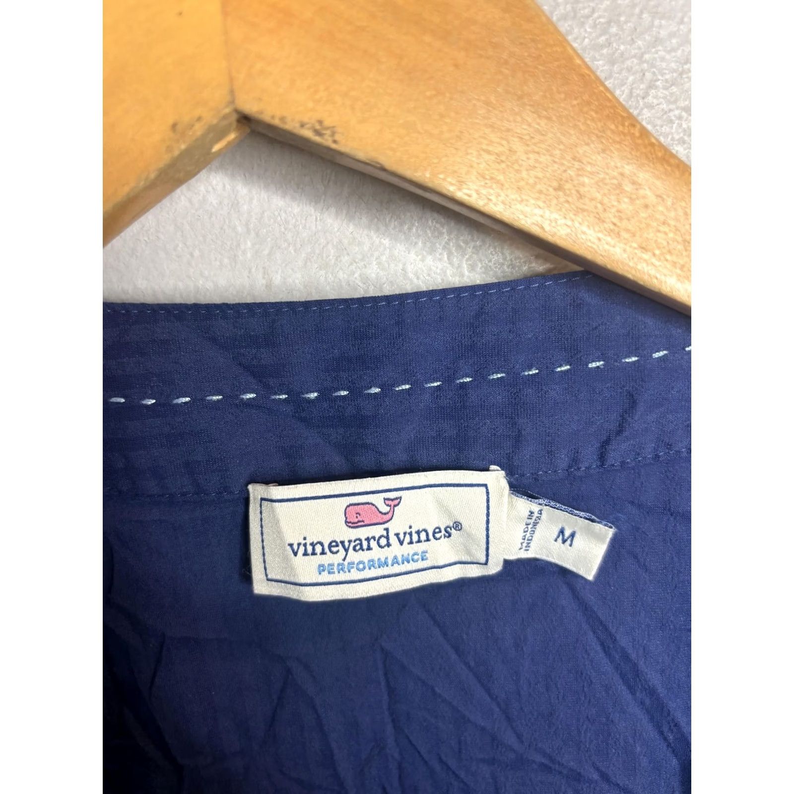 Vineyard Vines Vineyard Vines Performance Vest Womens Medium Blue Tie Front Ruffle Hem Size M / US 6-8 / IT 42-44 - 3 Thumbnail
