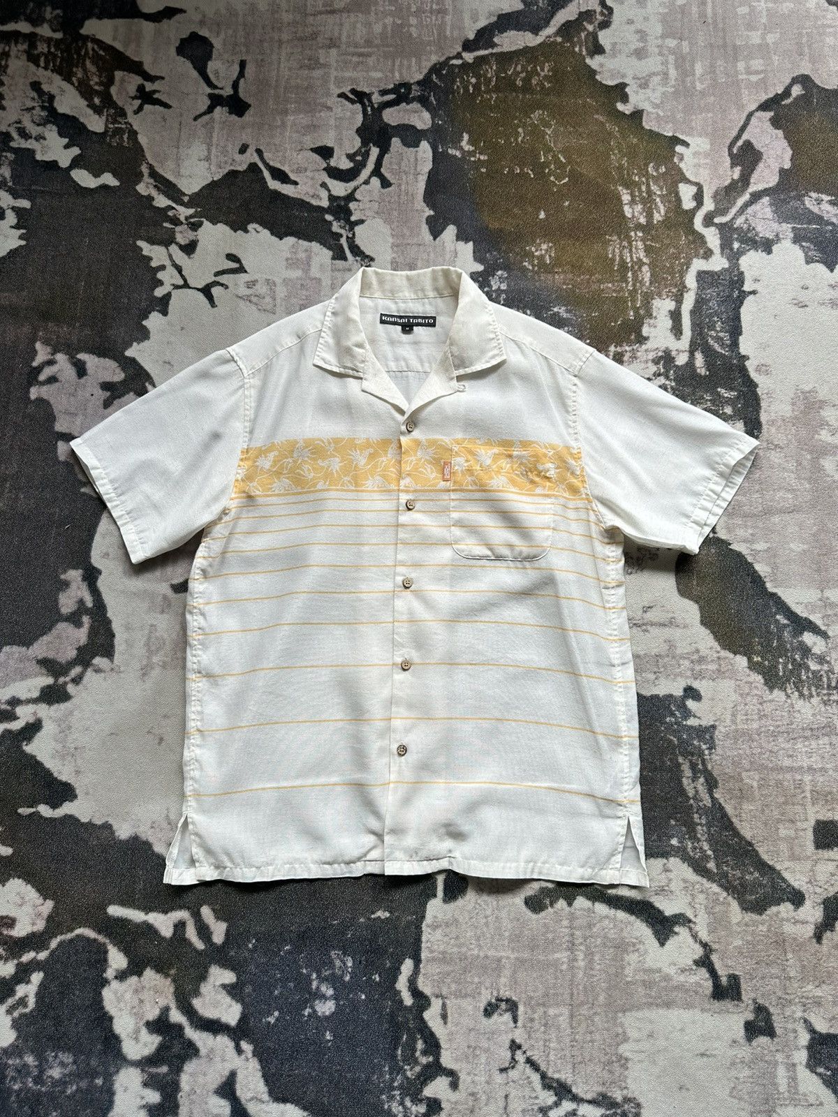 Kansai Yamamoto 2010's Kansai Tabito open collar shirt Size US M / EU 48-50 / 2 - 1 Thumbnail