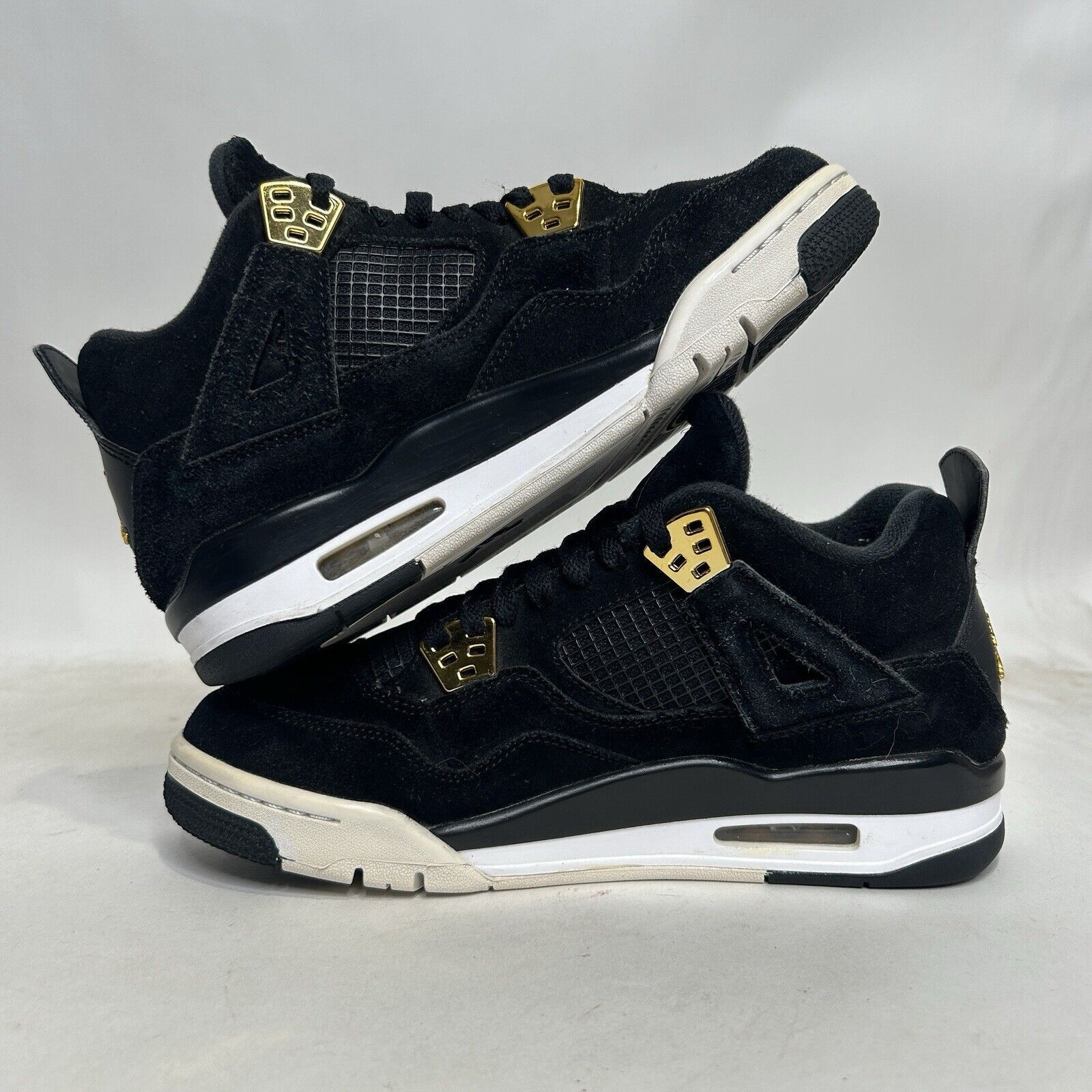 Nike Nike Air Jordan 4 Retro BG “Royalty/Black Gold” 2024 Size US 8.5 / IT 38.5 - 3 Thumbnail