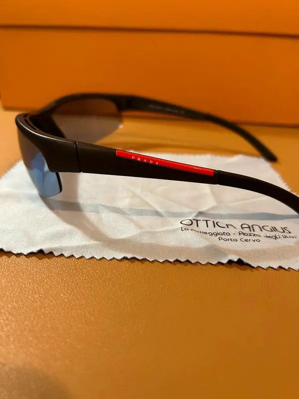 Prada × Vintage PRADA Sunglasses Sport Symbol Wrap Shield Ski Mask Size ONE SIZE - 1 Thumbnail