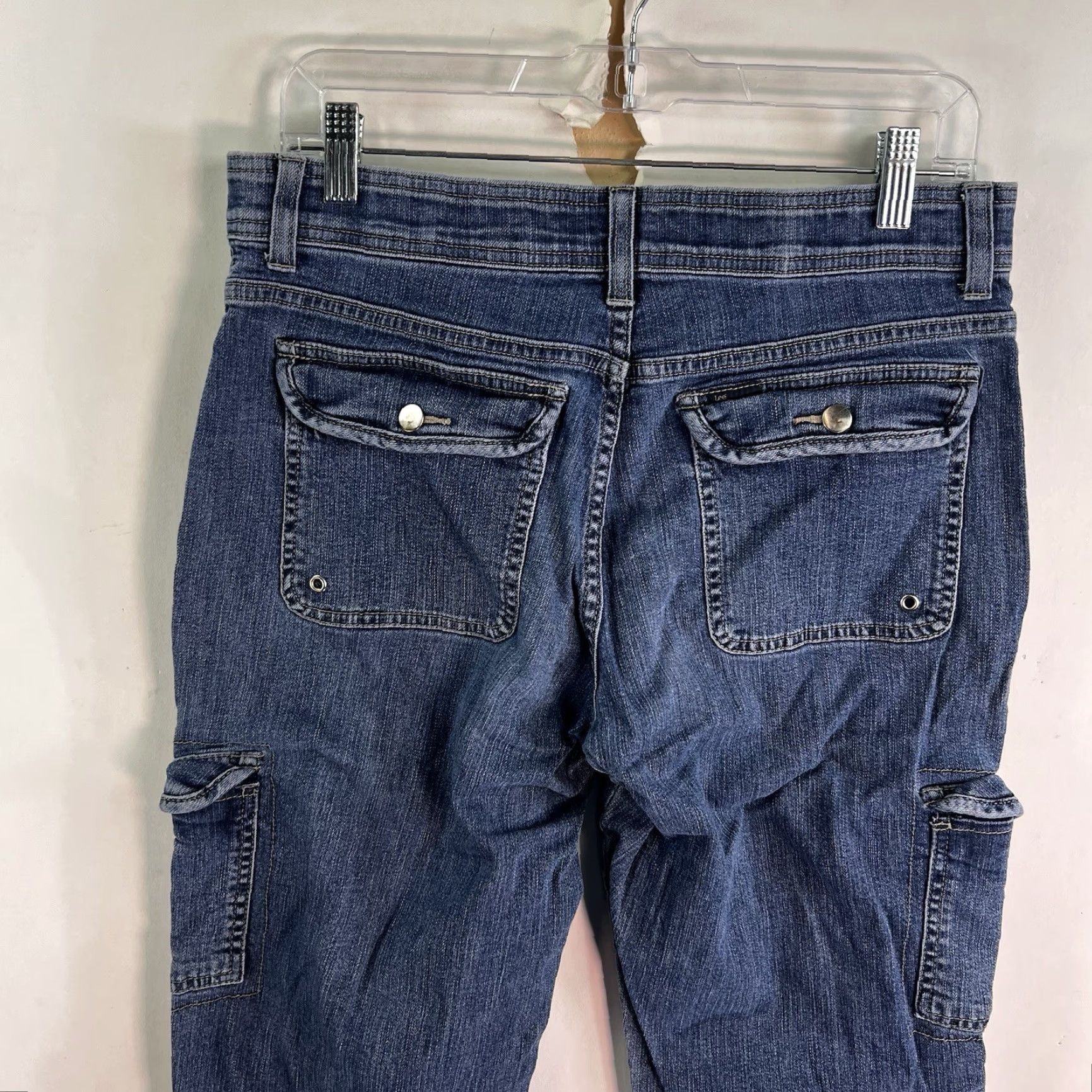 Lee Vintage Lee Women’s Cargo Jeans 10P High-Rise Straight Fit Blue 90s Grunge Hip Hop 28in Inseam Size 32" / US 10 / IT 46 - 6 Thumbnail