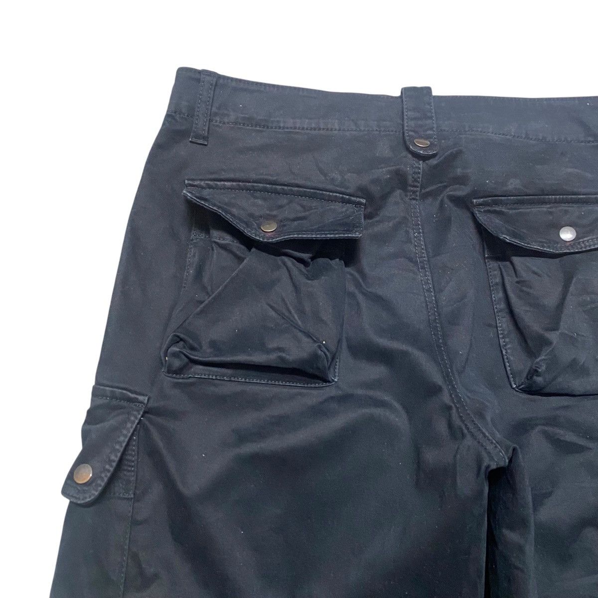 Tete Homme TETE HOMME Black Moleskin Bondage Cargo Pants Size US 32 / EU 48 - 10 Thumbnail