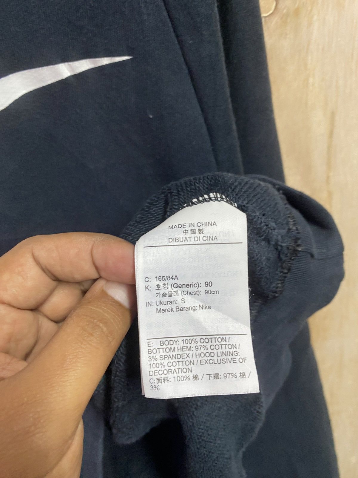 Nike black Nike NSW hoodie with a large white logo graphic Size US S / EU 44-46 / 1 - 4 Thumbnail