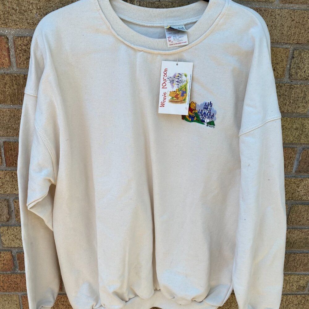 Disney BNWT Vintage 1991 Disney Winnie The Pooh Embroidered Crewne Size US XL / EU 56 / 4 - 3 Thumbnail