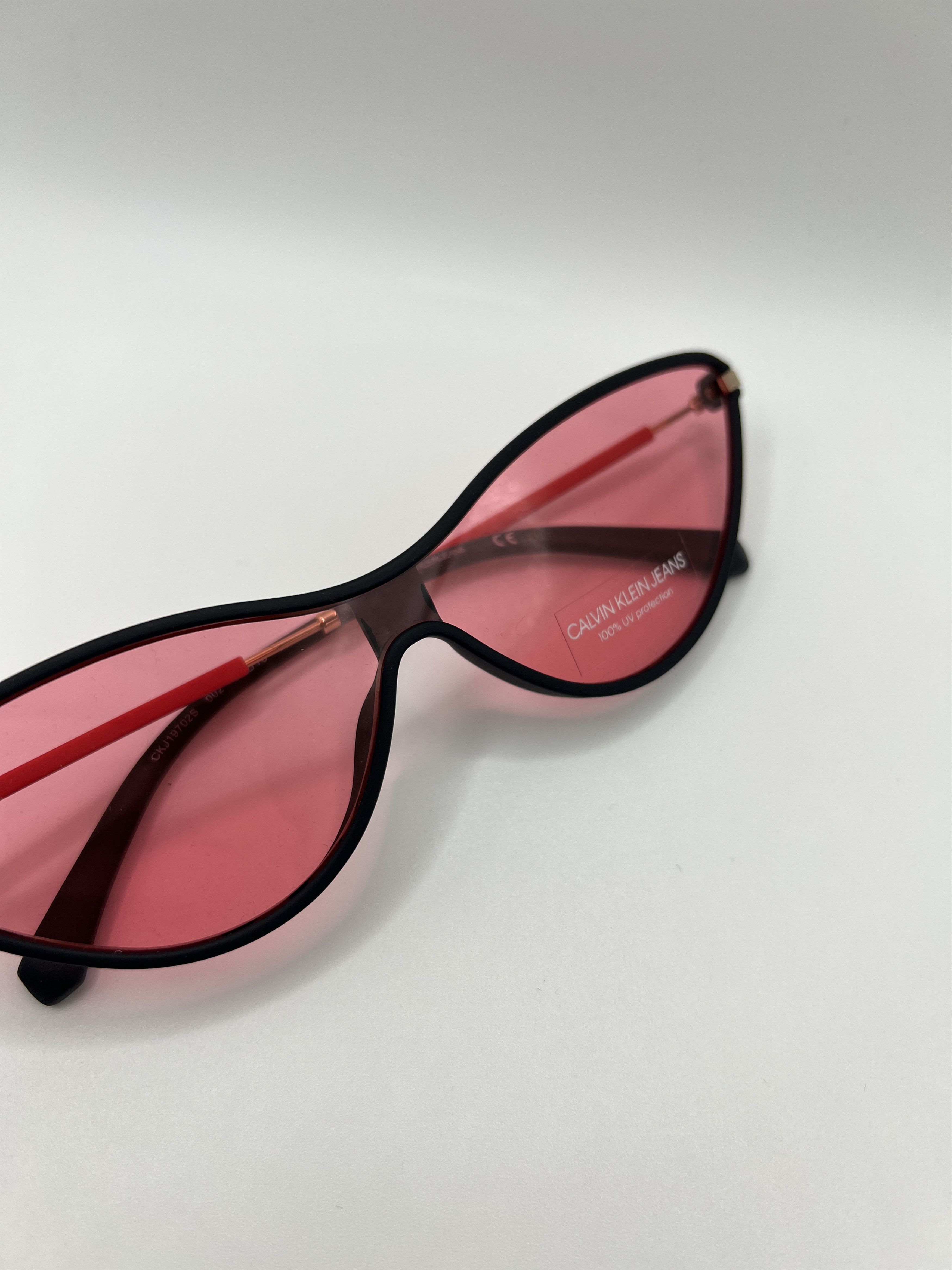 Calvin Klein Calvin Klein Jeans CKJ19702S Cat Eye Sunglasses Pink Lenses Size ONE SIZE - 12 Thumbnail
