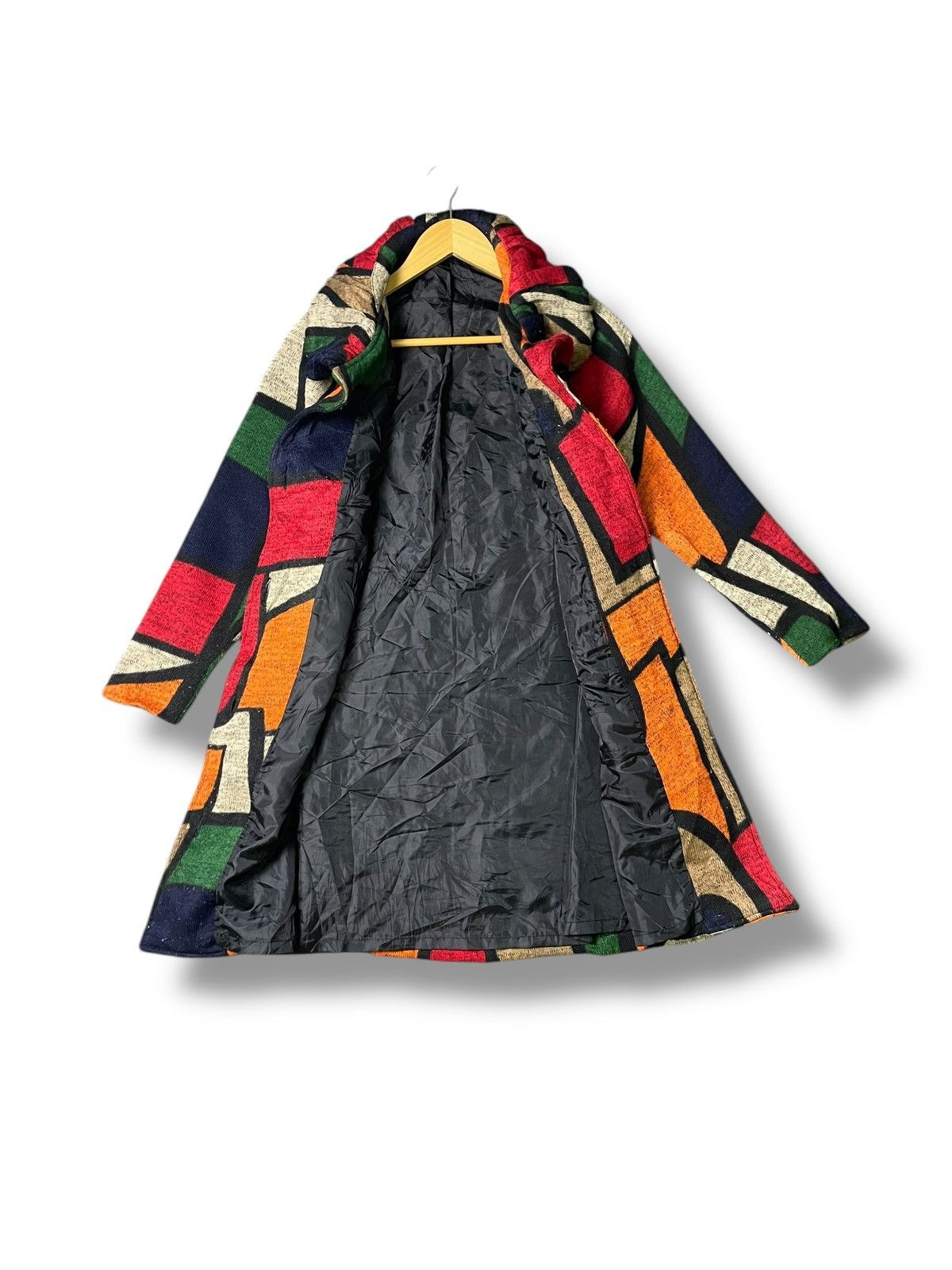 Designer × Japanese Brand × Vintage Jollie Femme Abstract Wool Long Coat (50) Size US XS / EU 42 / 0 - 2 Thumbnail