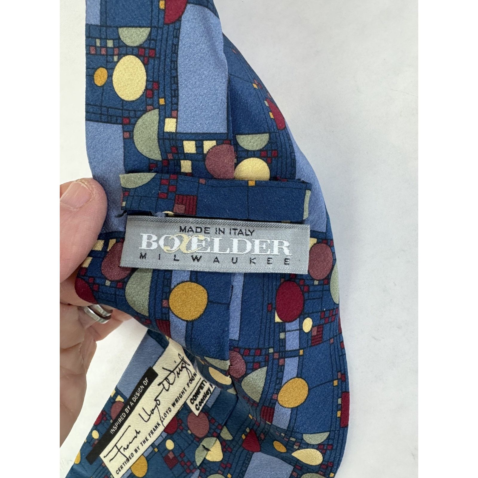 Other VTG Frank Lloyd Wright Tie 100% Silk Made Italy Confetti Size ONE SIZE - 4 Thumbnail