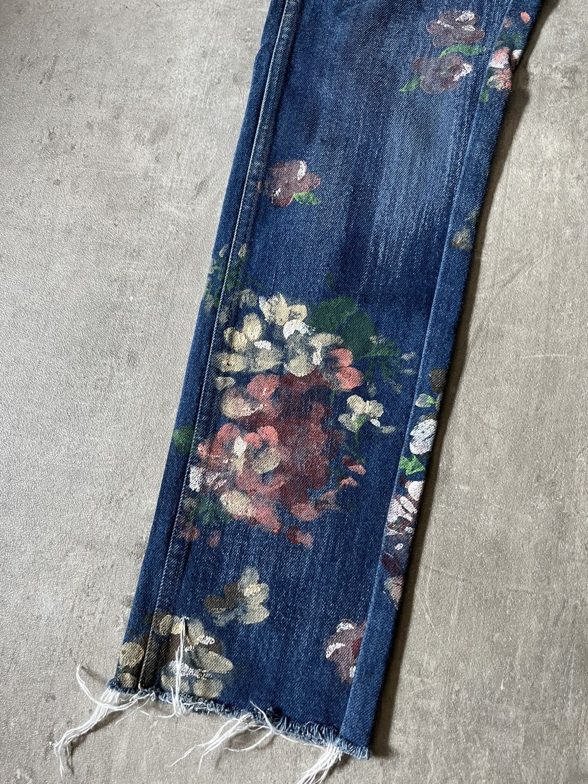 Gucci Gucci A/W 16 Hand Painted Floral jeans blue rare Size US 32 / EU 48 - 3 Thumbnail