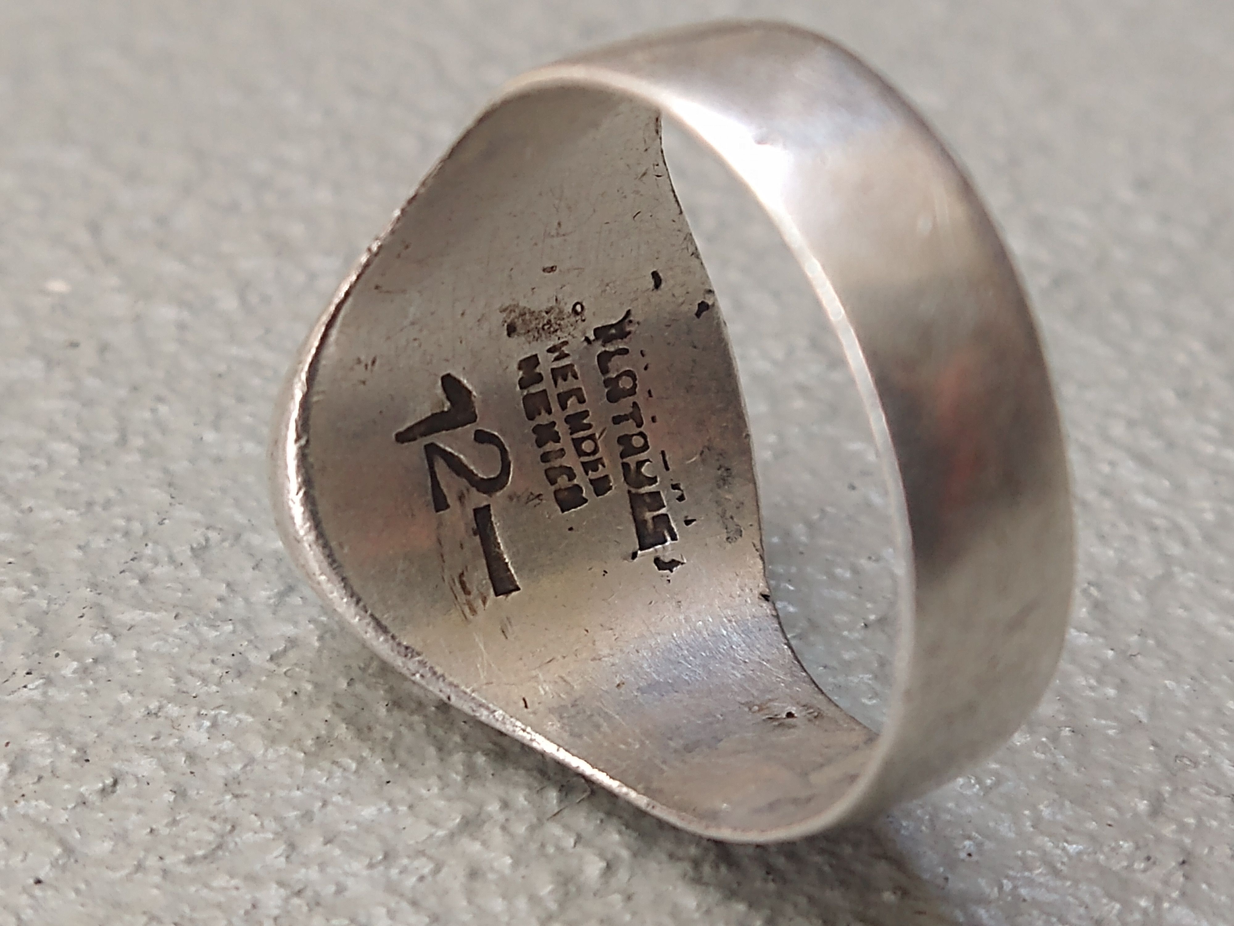Other Vintage Sterling Silver Ring 12.25 Faux Turquoise Howlite Size ONE SIZE - 10 Thumbnail
