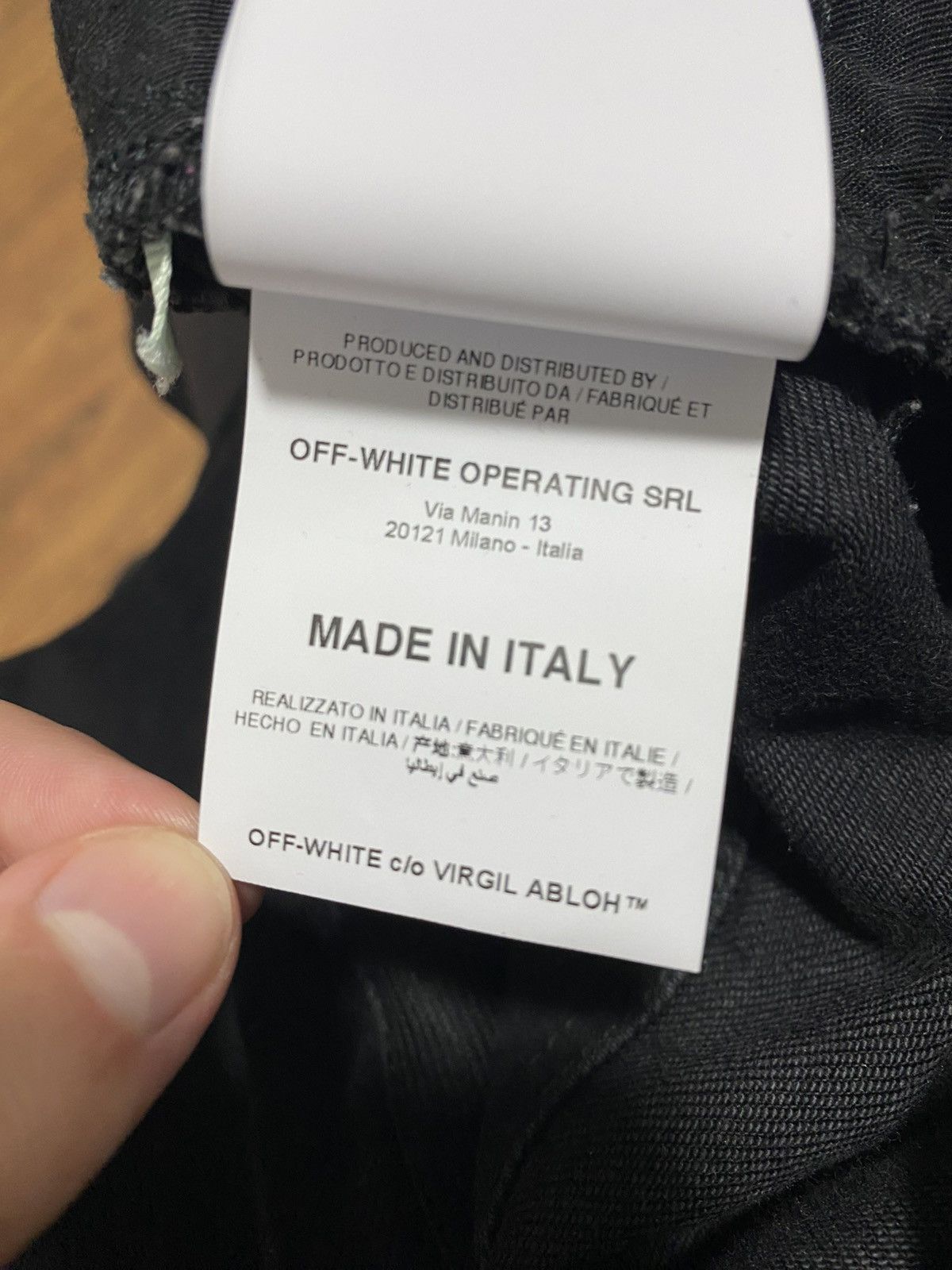 Off-White OFF-WHITE c/o VIRGIL ABLOH Black low crotch jeans Size US 31 - 16 Thumbnail