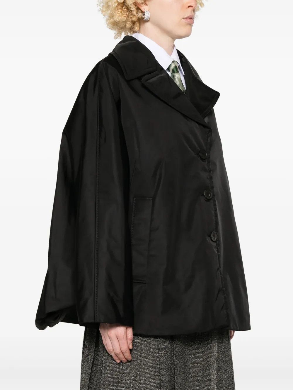 Marni o1y1025 Twill Coat in Black Size S / US 4 / IT 40 - 3 Thumbnail