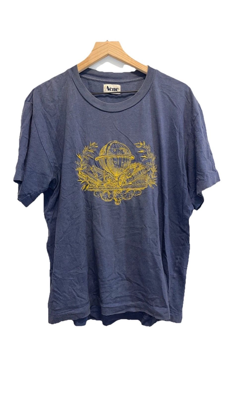 Acne Studios Early Acne Studios Boxy Embroidered Globe Tee Size US M / EU 48-50 / 2 - 1 Thumbnail