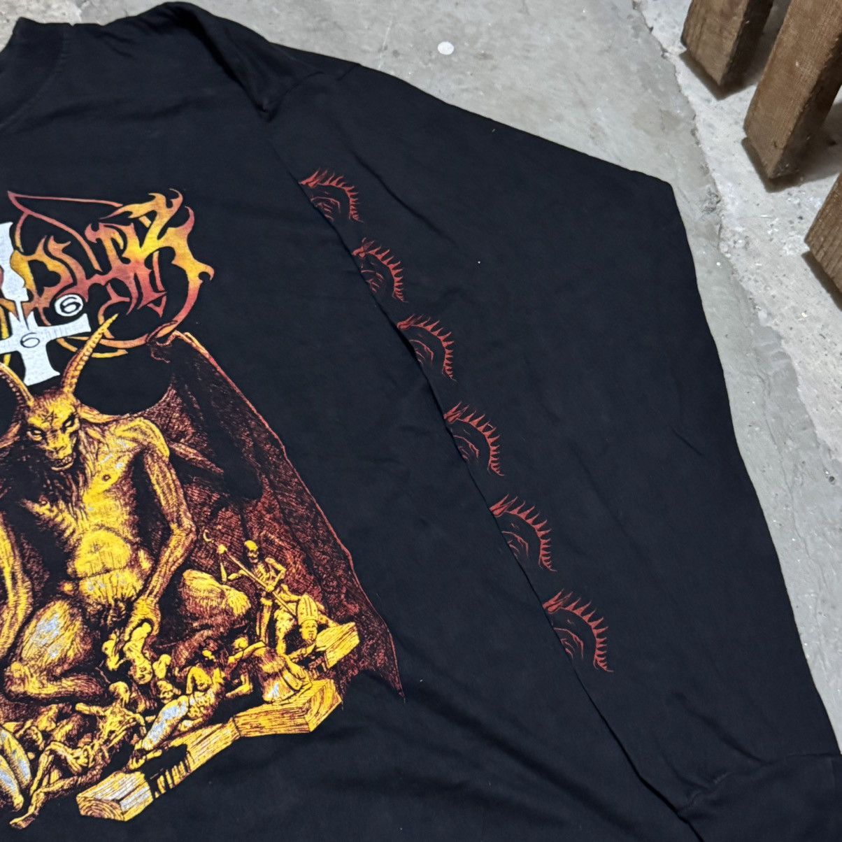 Band Tees × Vintage Vintage 90’s Marduk Demongoat longsleeve Size US XL / EU 56 / 4 - 4 Thumbnail