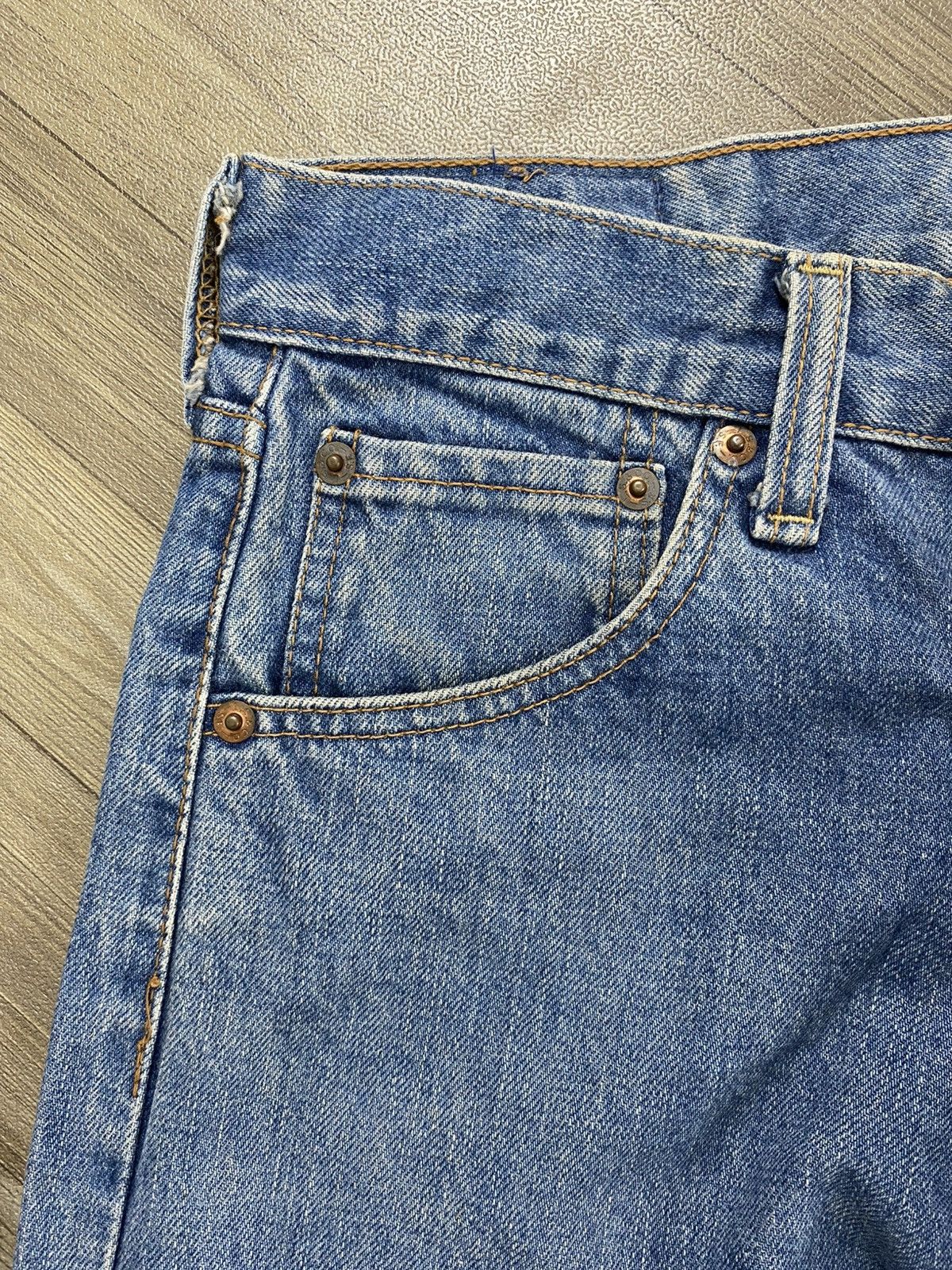 Levi's Vintage Clothing Vintage Levis 503 28x36 Selvedge Straight Fit Blue Jeans Size US 28 / EU 44 - 7 Thumbnail