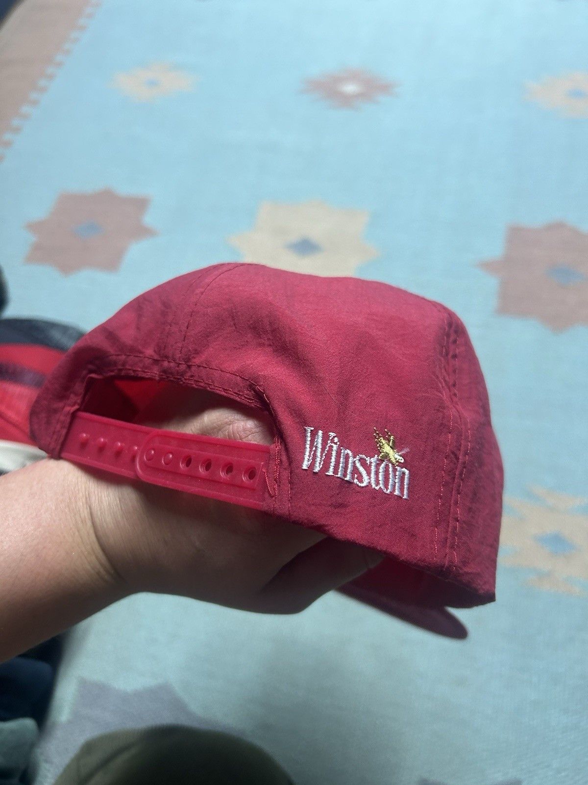 Vintage Vintage SnapBack hat Winston cigarettes the wrap nylon promo Size ONE SIZE - 6 Thumbnail