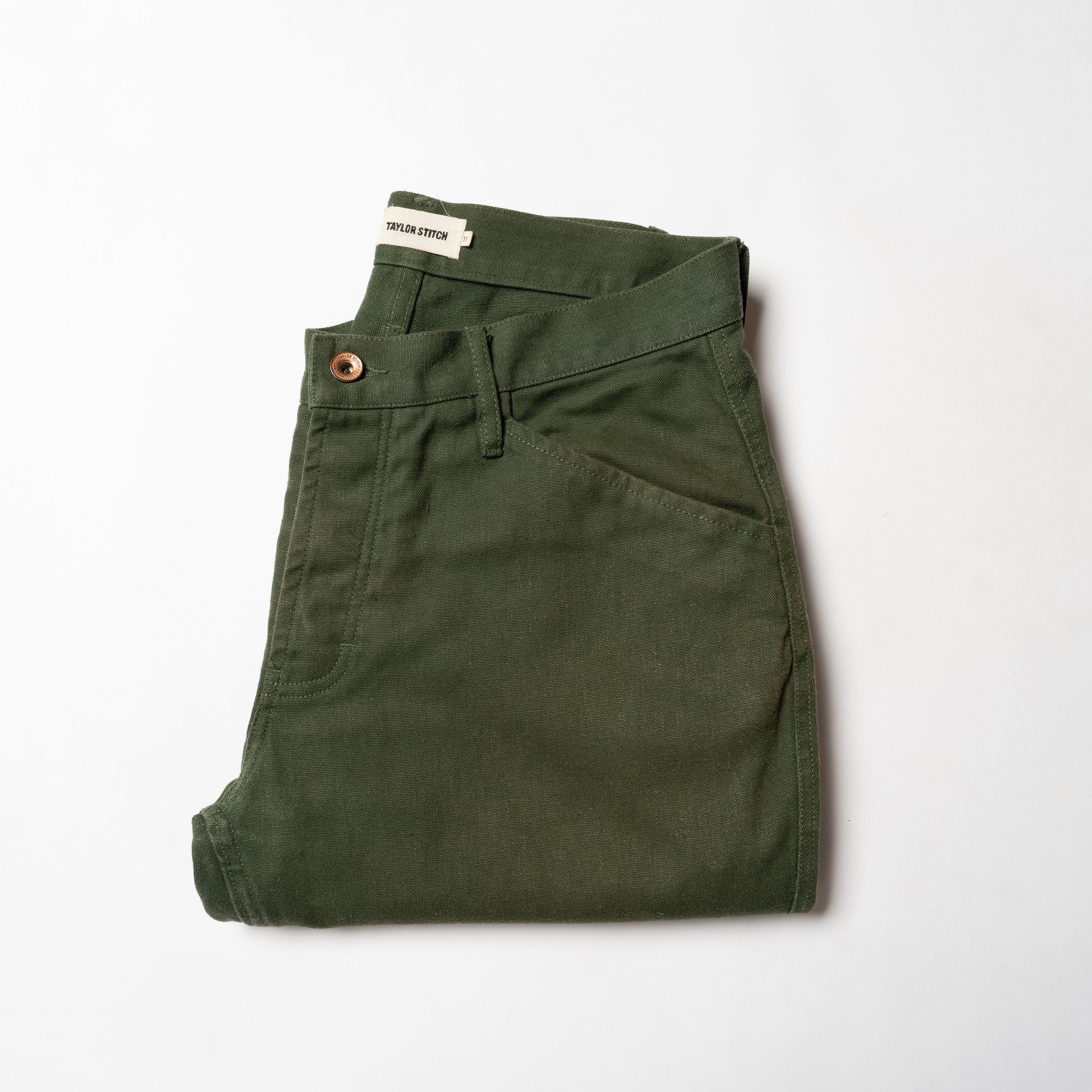 Taylor Stitch 🔵TAYLOR STITCH The Camp Pant Heather Olive Twill Size US 31 - 1 Thumbnail