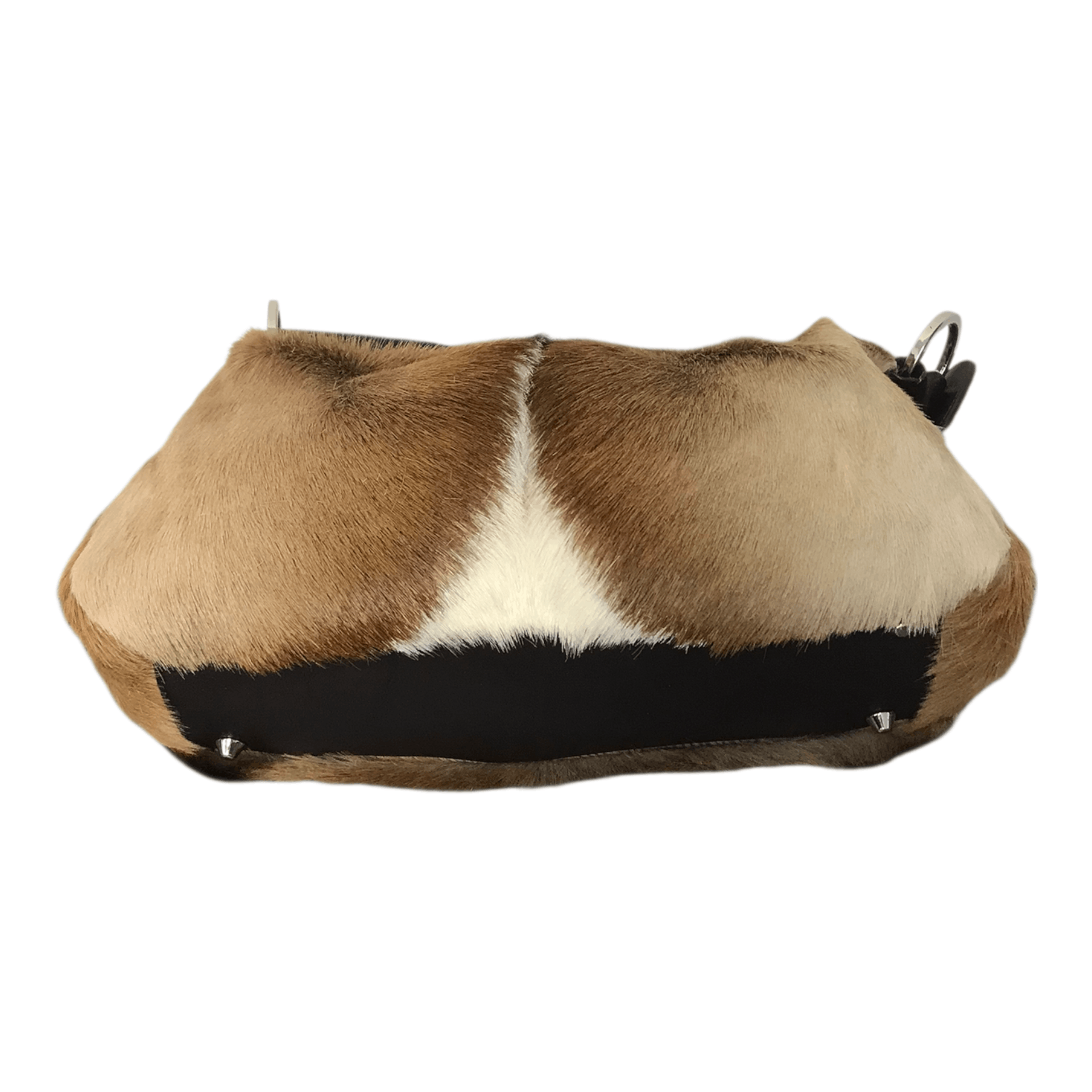 Genuine Leather Luna Borsa Genuine Leather Mink Fir Handbag Size ONE SIZE - 2 Thumbnail