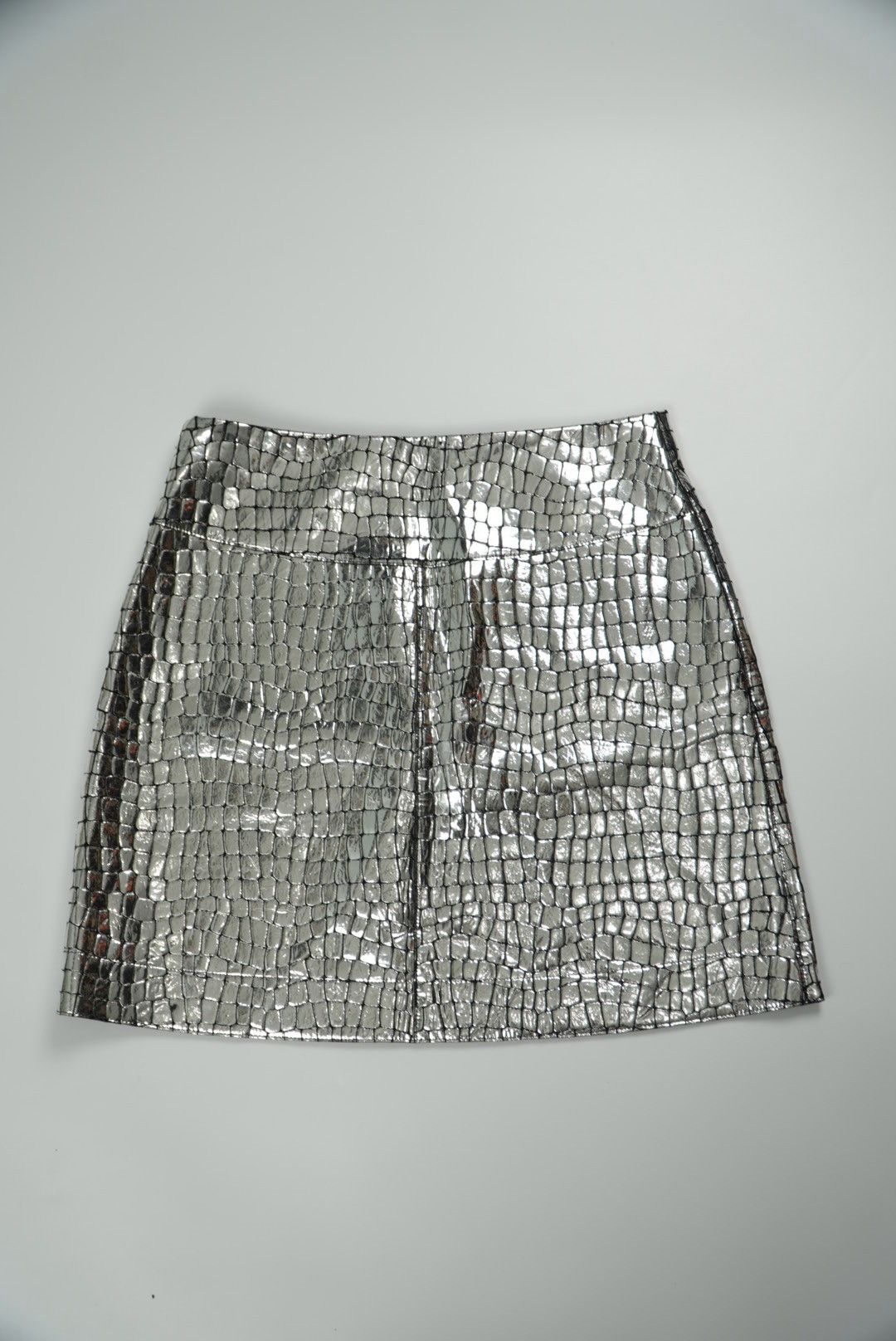 Loewe Loewe Silver Croc Skirt Size 28" / US 6 / IT 42 - 2 Thumbnail