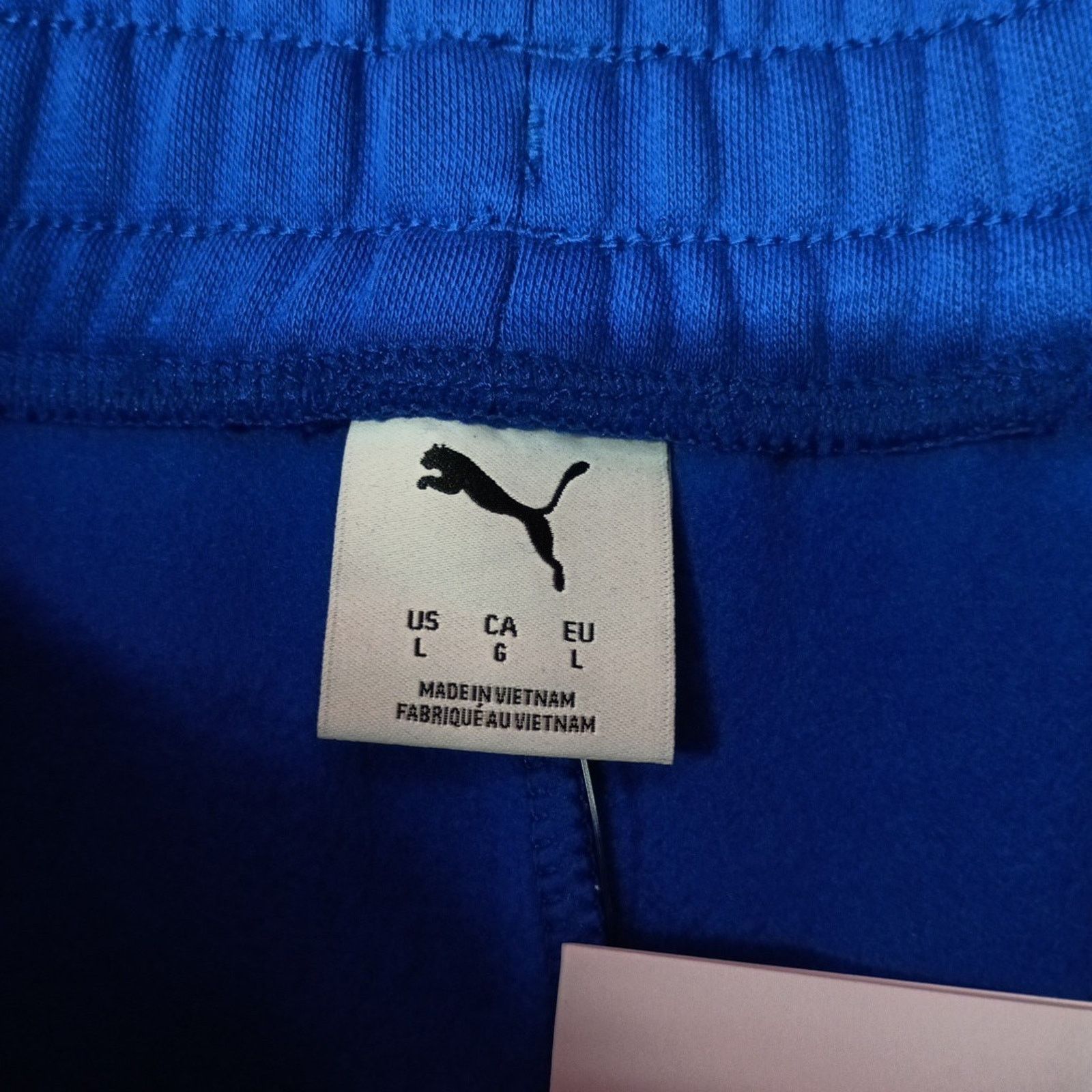 Puma PUMA Mens Big Fleece Logo Short Size L Large Blue 10" Inseam Size US 32 / EU 48 - 4 Thumbnail