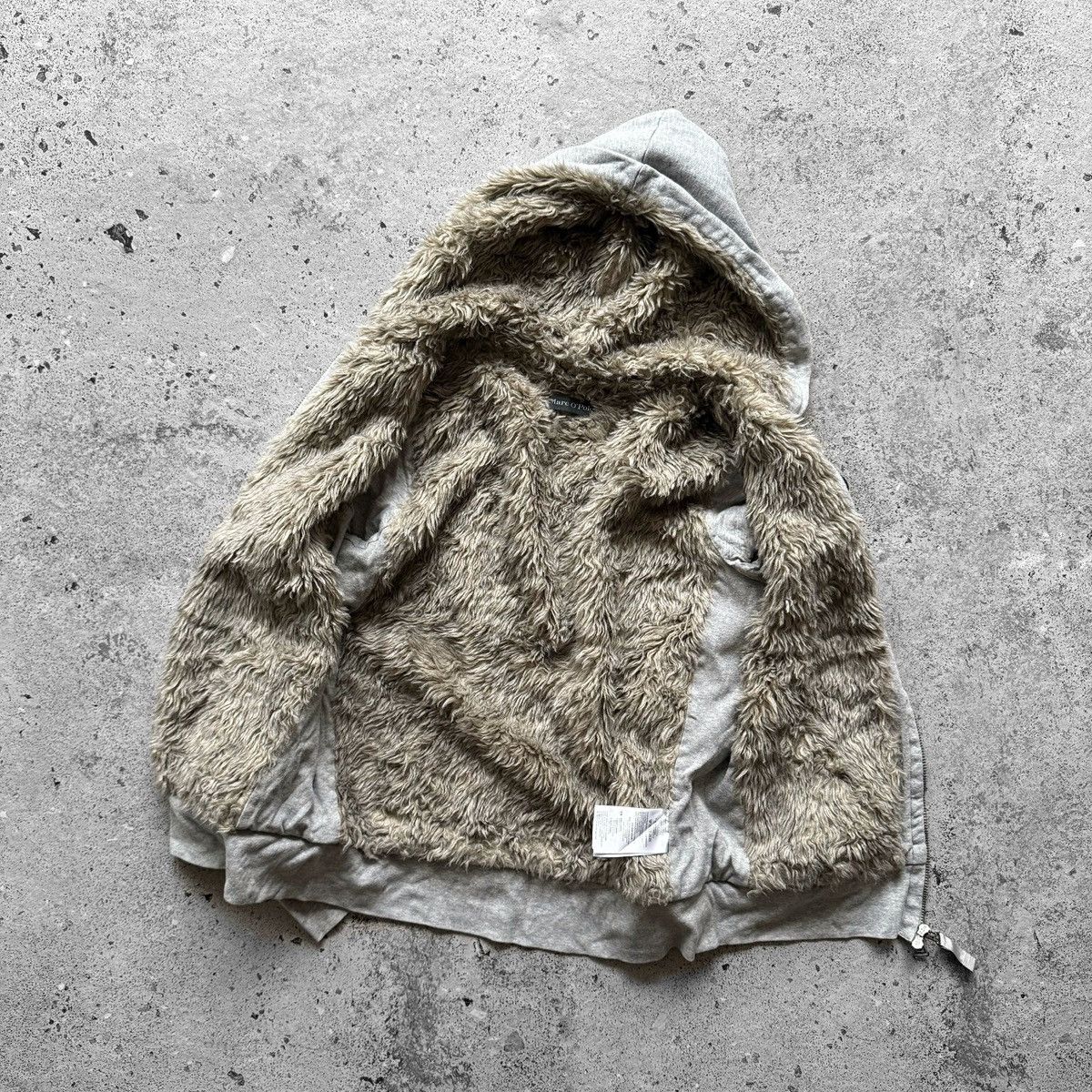 Marc O'Polo Grey Faux Fur Lined Full Zip Hooded Sweatshirt