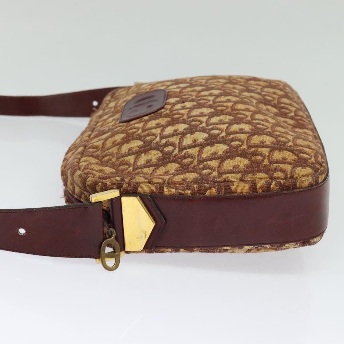 Dior DIOR Trotter Canvas Shoulder Bag Red Gold Size ONE SIZE - 4 Thumbnail